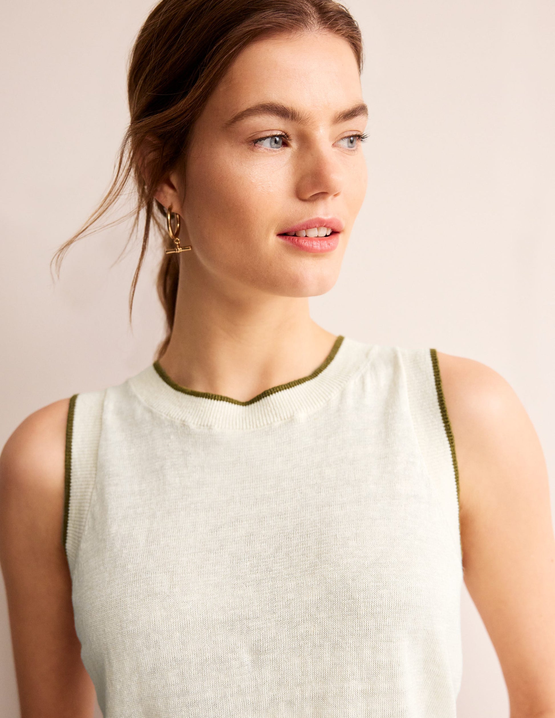 Maggie Linen Tank-Warm Ivory-2