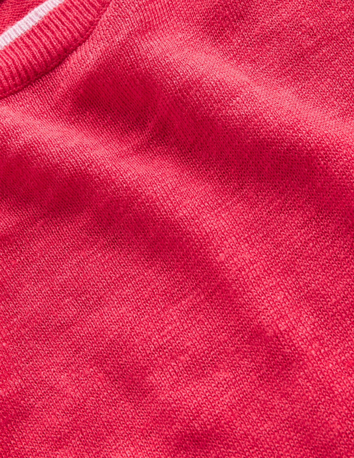 Maggie Boat Neck Linen T-Shirt-Bright Coral-6