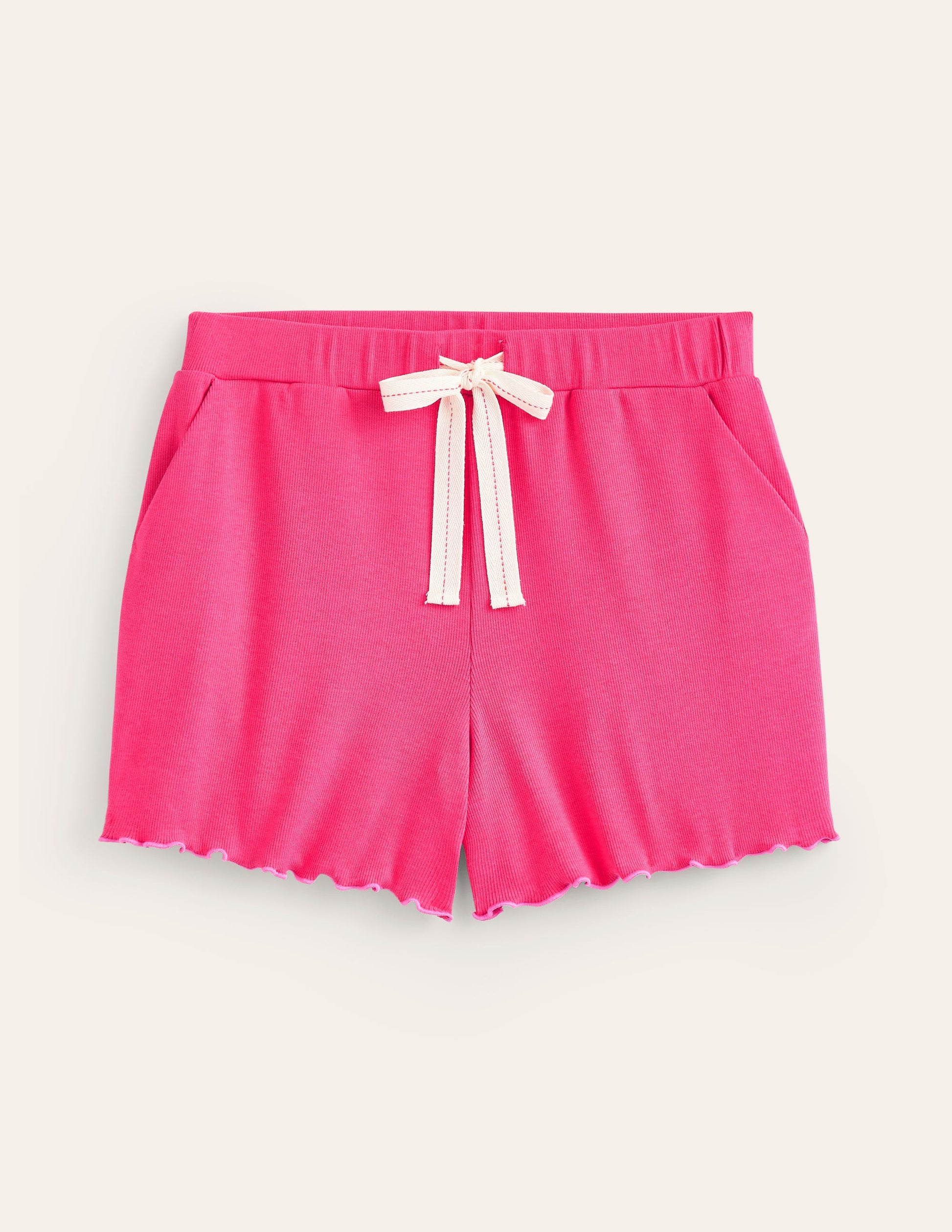 Lettuce Hem PJ Shorts-Rethink Pink-5
