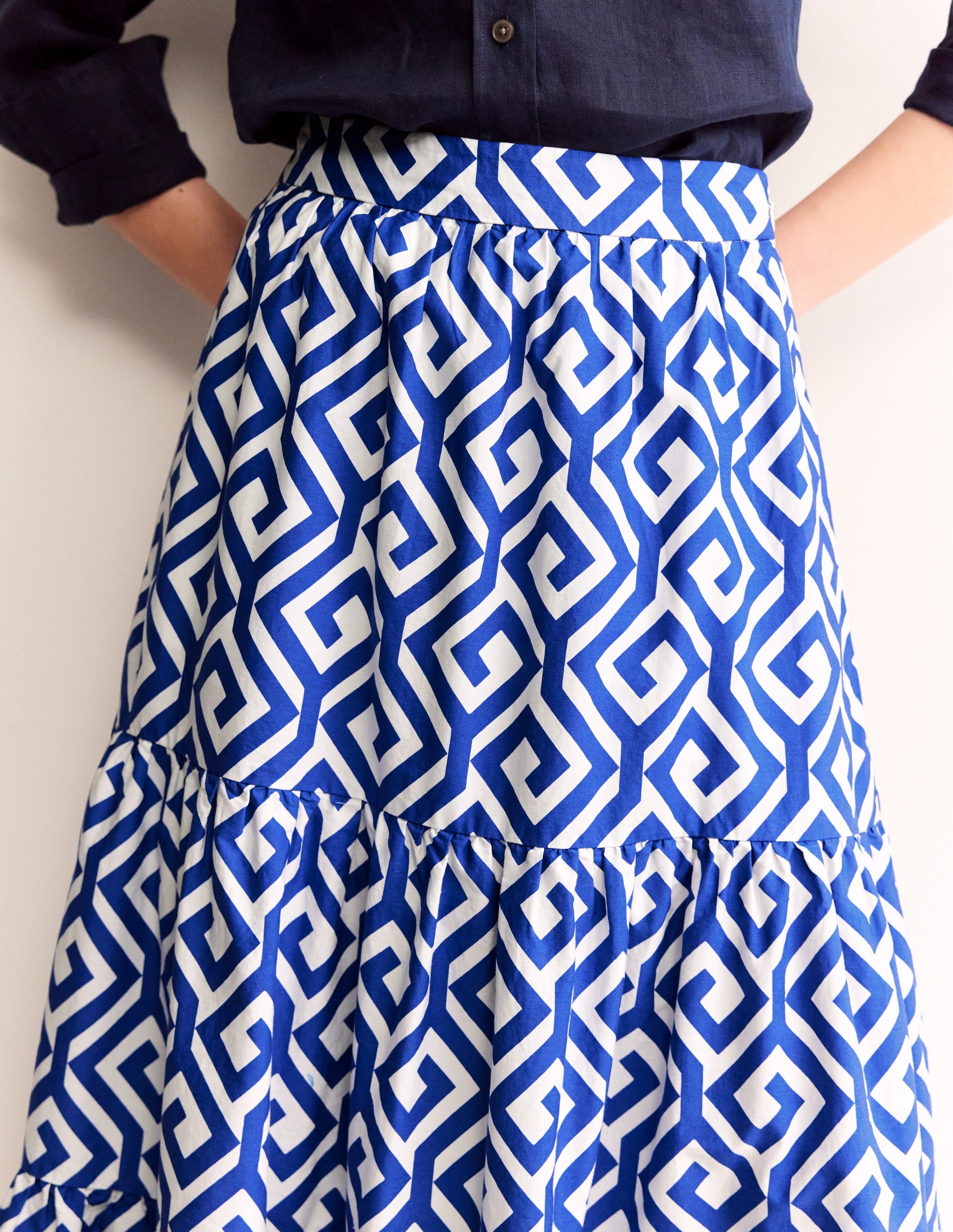Lorna Tiered Maxi Skirt-Surf the web, Maze - Image 2