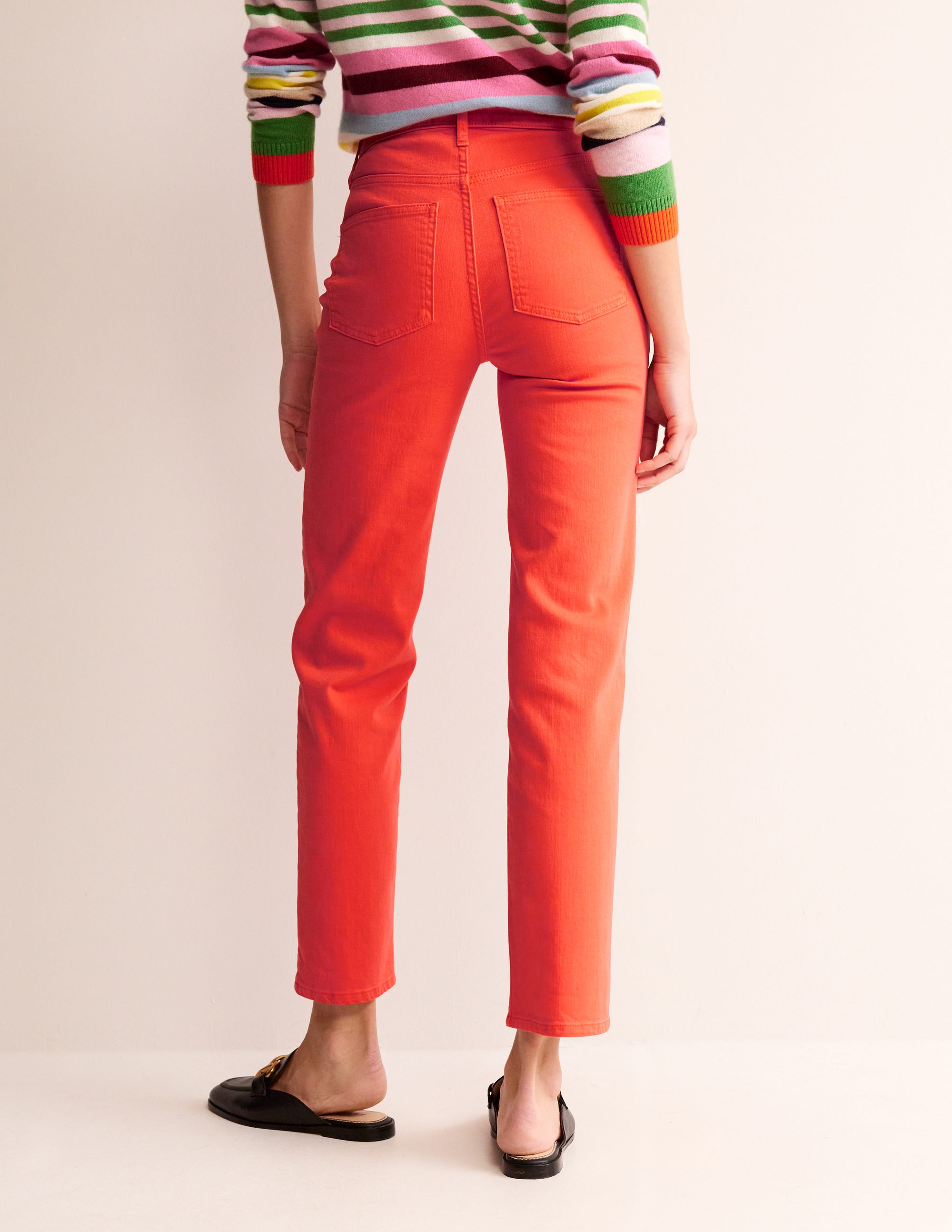 Mid Rise Slim Leg Jeans-Manderin - Image 3