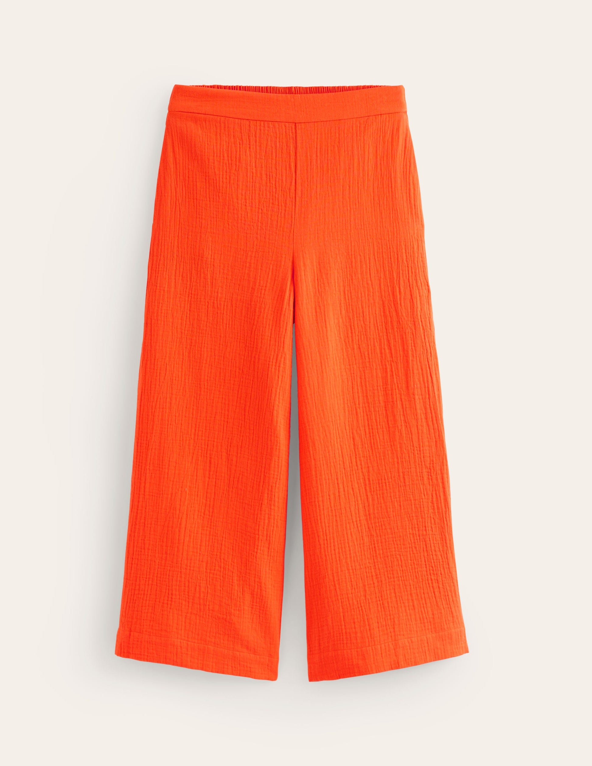 Pull-on Doublecloth Trousers-Mandarin Orange-5
