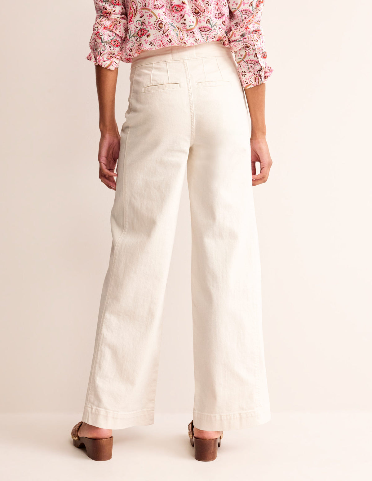 Sailor Wide Leg Trousers-Ecru - Image 3