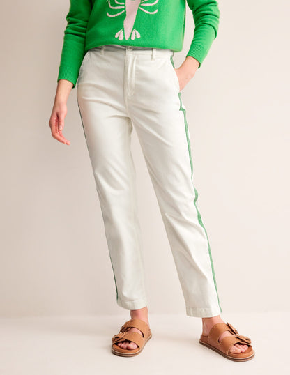 Barnsbury Chino Trousers-Ivory Side Stripe-4