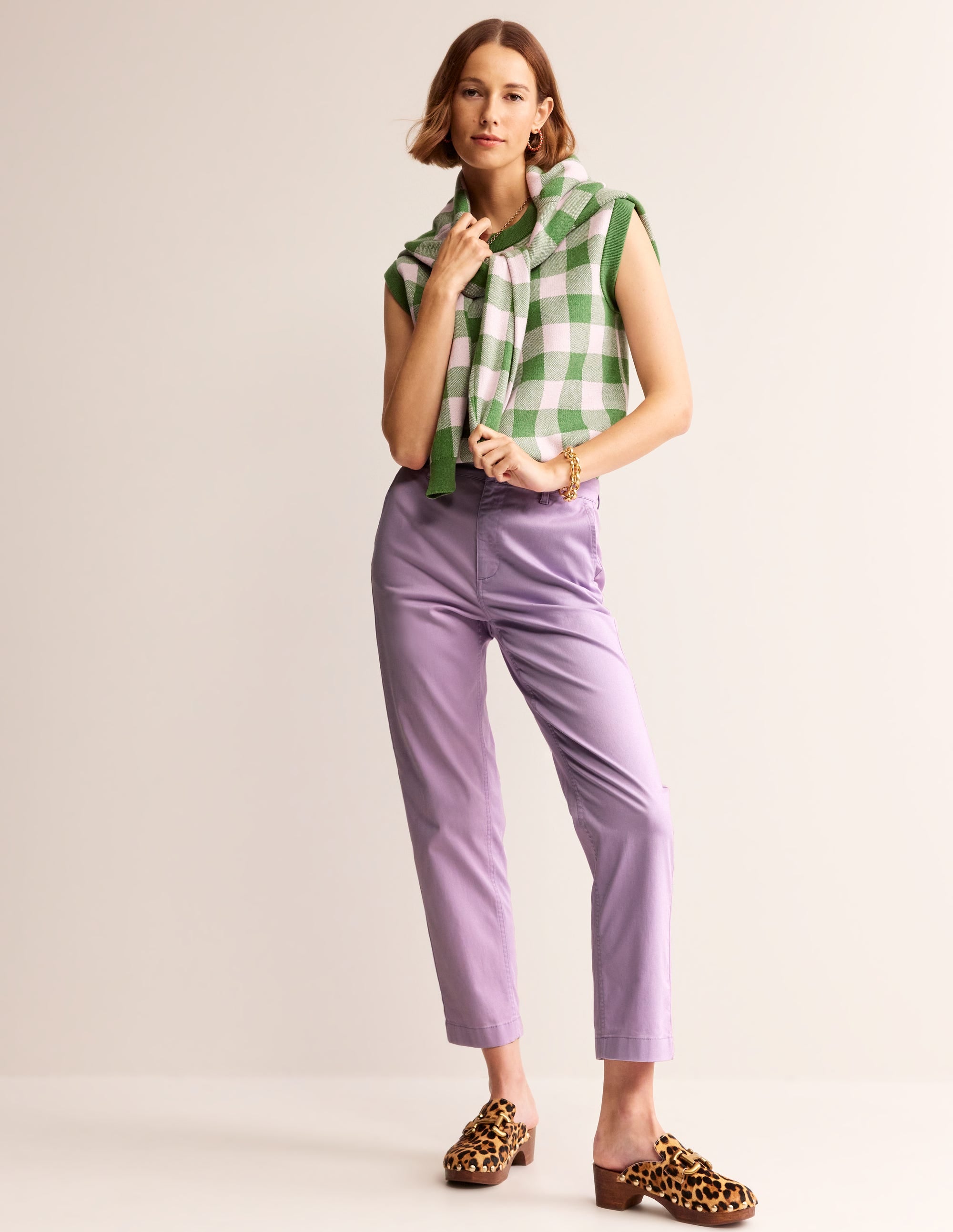 Barnsbury Chino Trousers-Orchid Bloom - Image 1