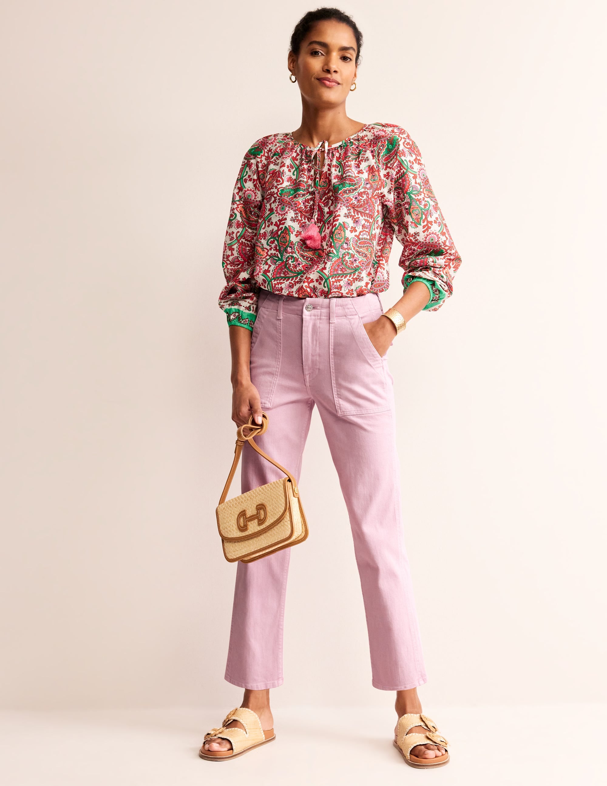 Kensington Casual Trousers-Sweet Lilac - Image 1