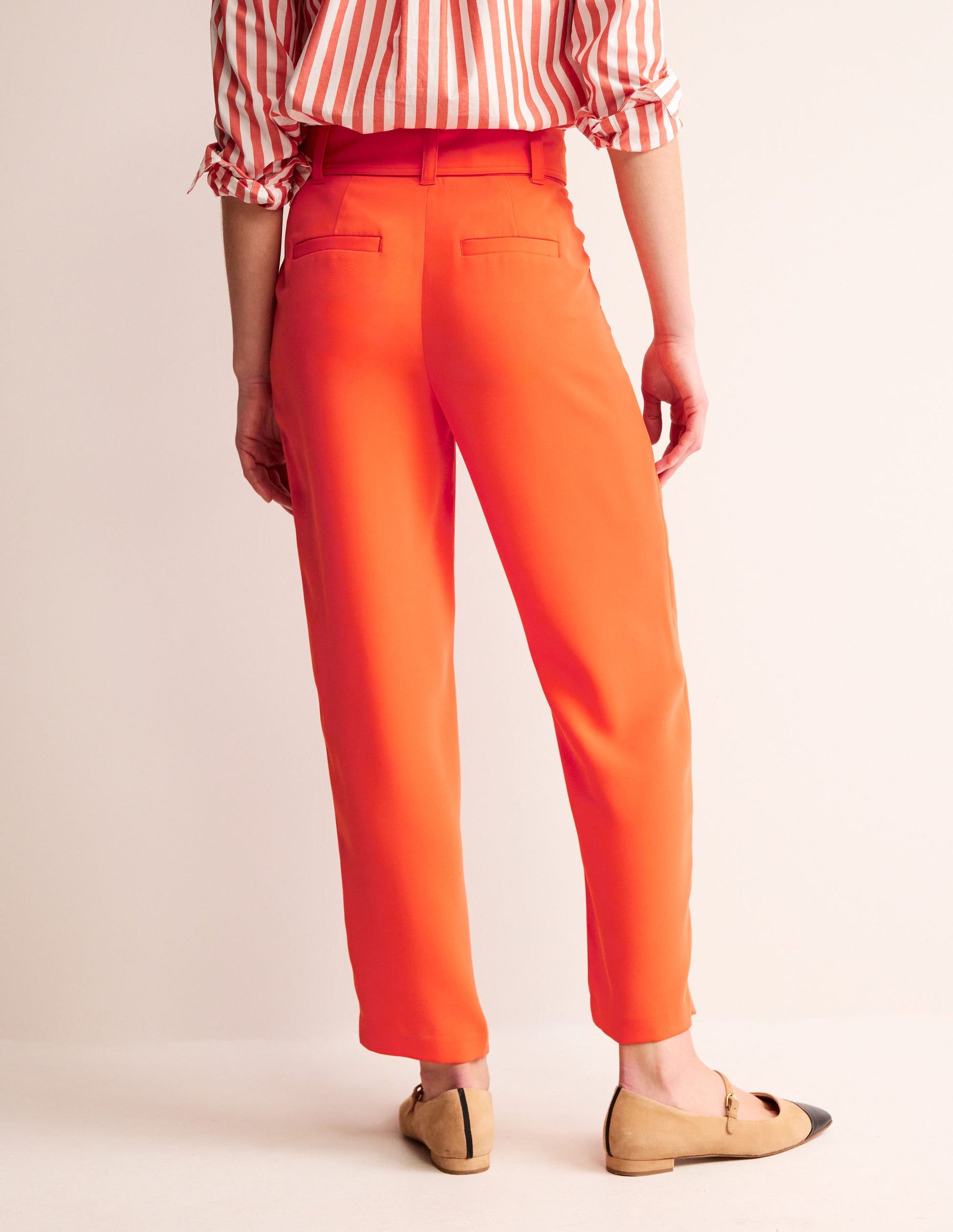 Tapered Tie Waist Trousers-Fiesta-3