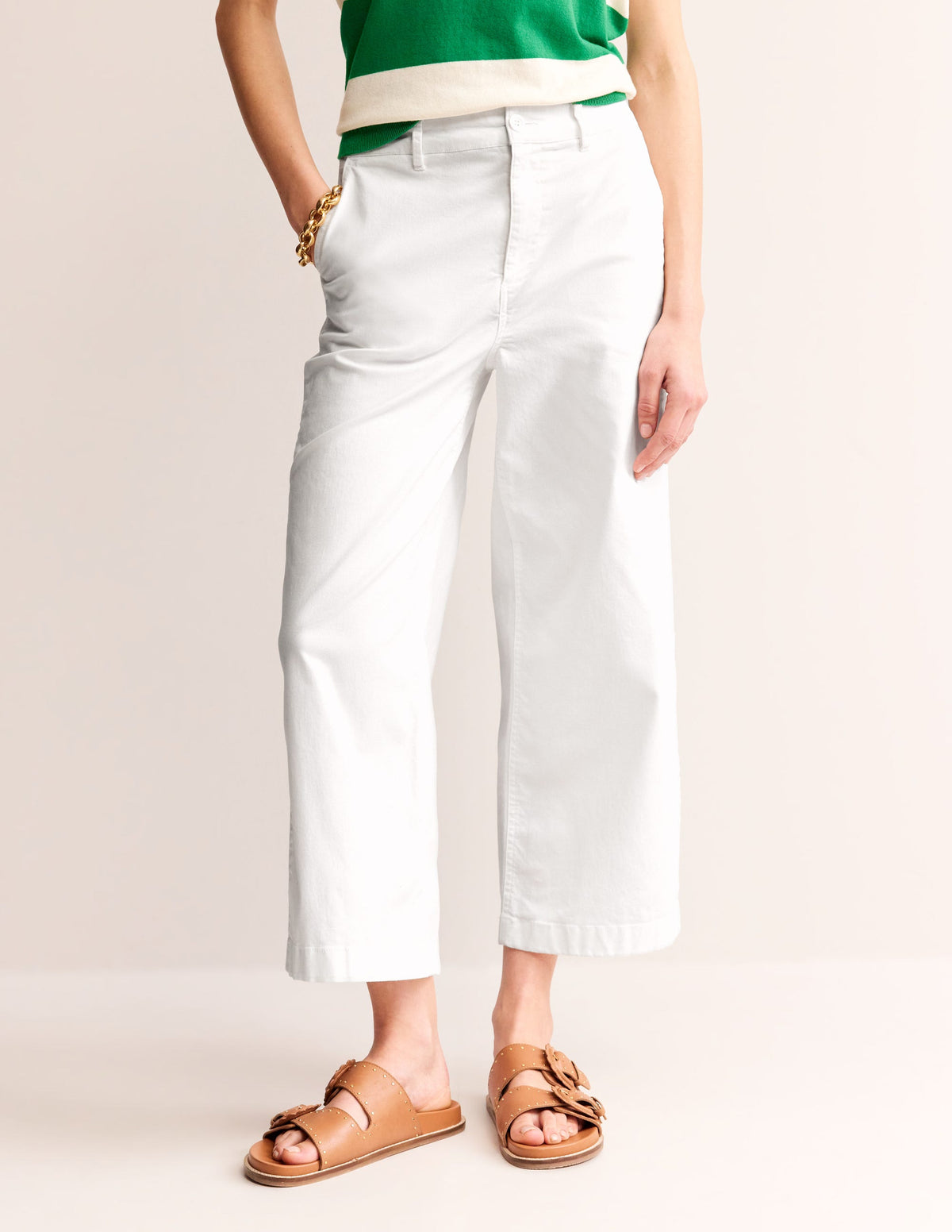 BARNSBURY WIDE LEG CHINO-White - Image 4