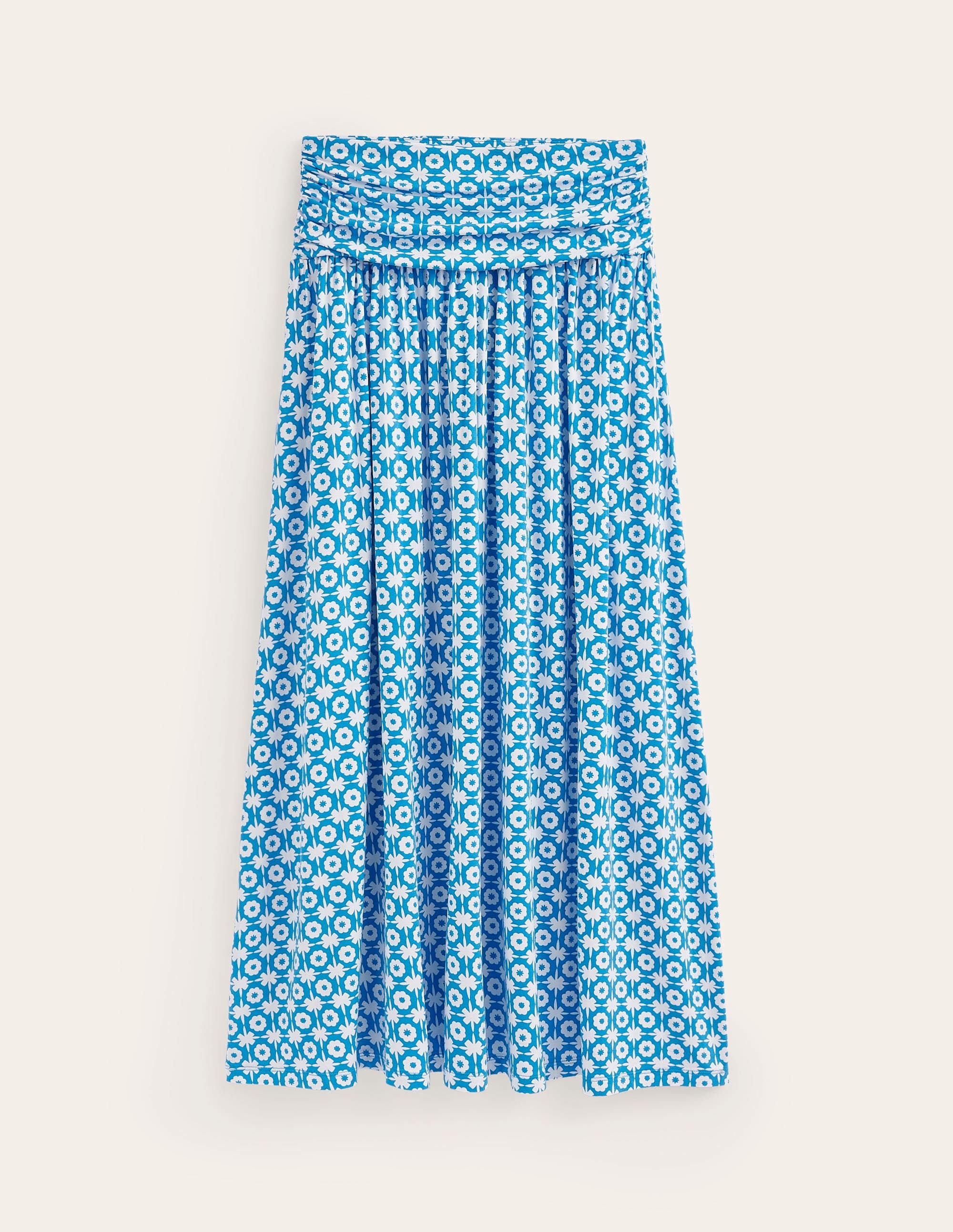 Rosaline Jersey Skirt-Brilliant Blue, Blossom Tile - Image 5