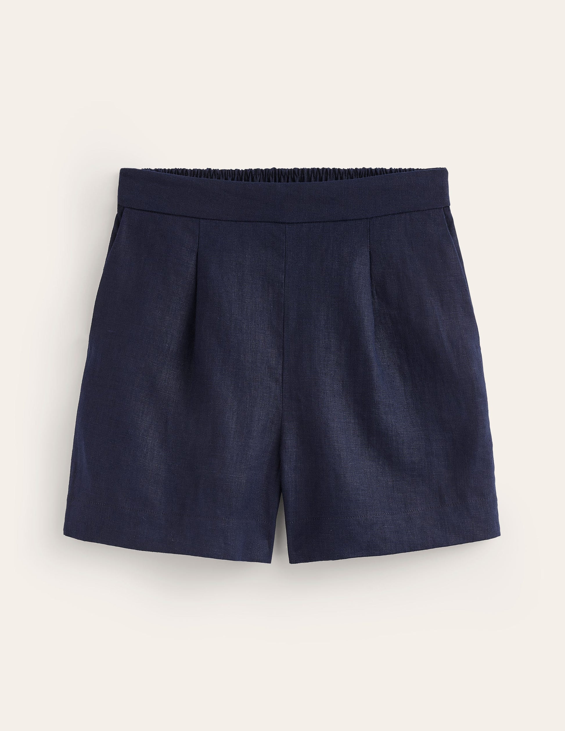 Hampstead Linen Shorts-Navy-5
