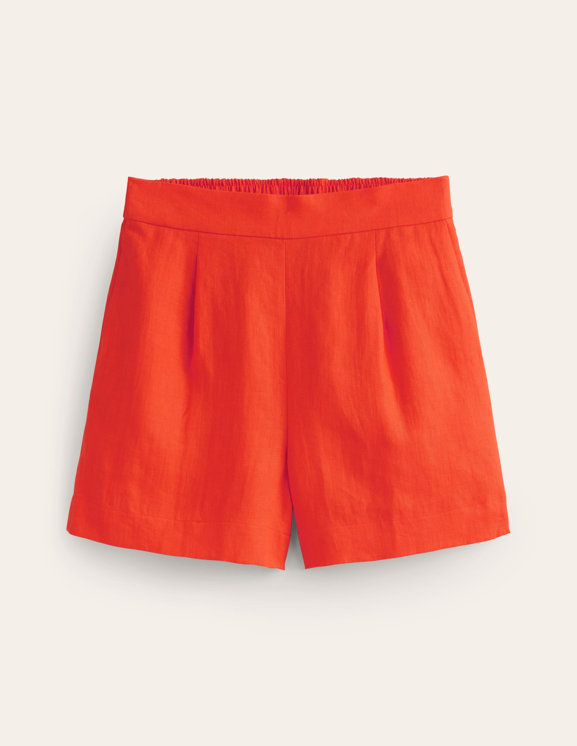 Hampstead Linen Shorts-Mandarin Orange - Image 5