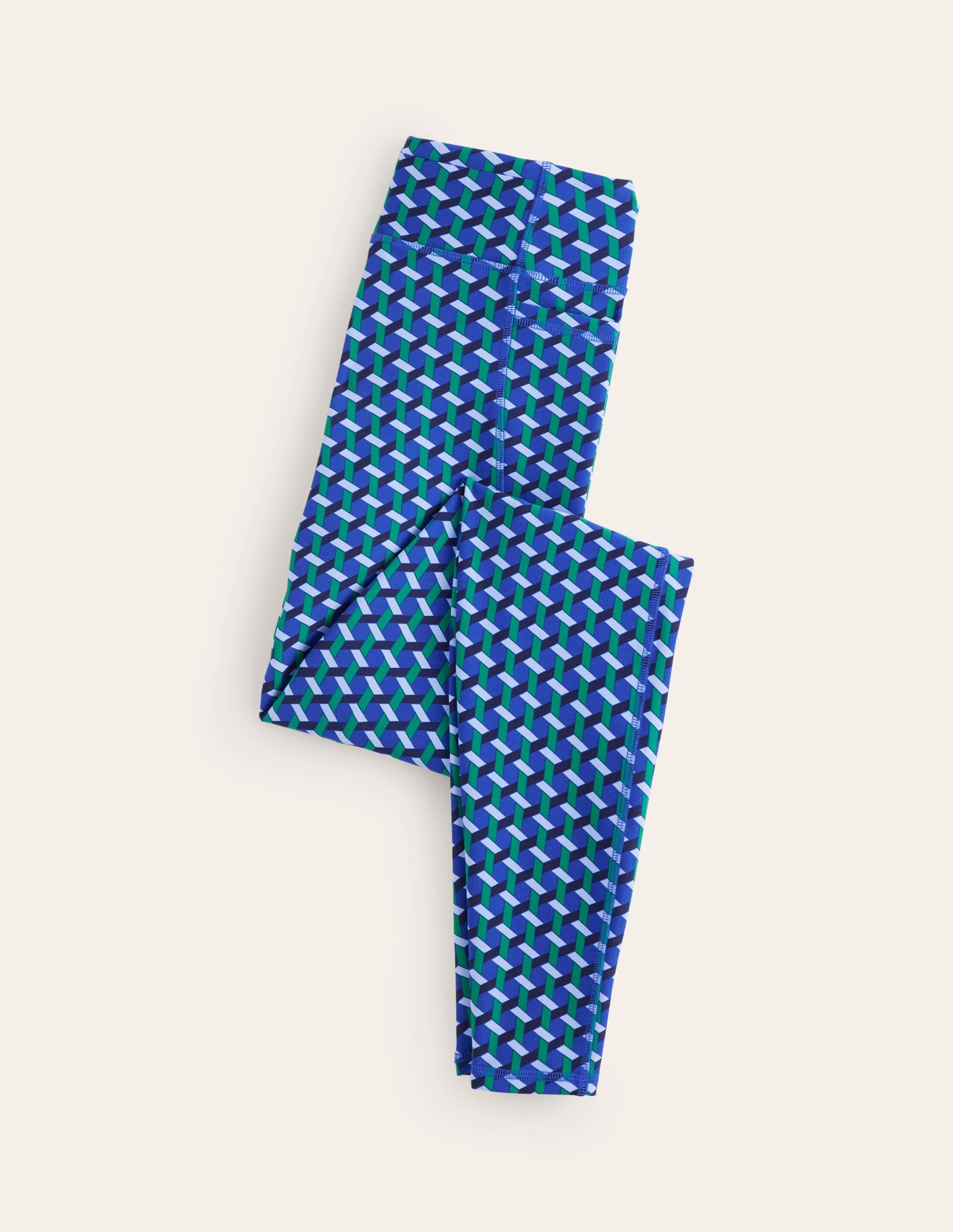 High Waist Pocket Leggings-Surf the Web, Honeycomb Geo - Image 5
