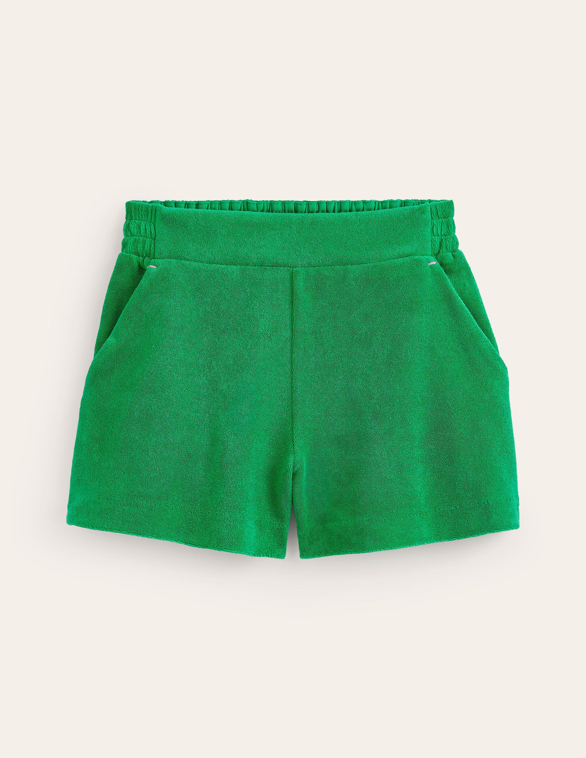 Towelling Shorts-Green Tambourine-5