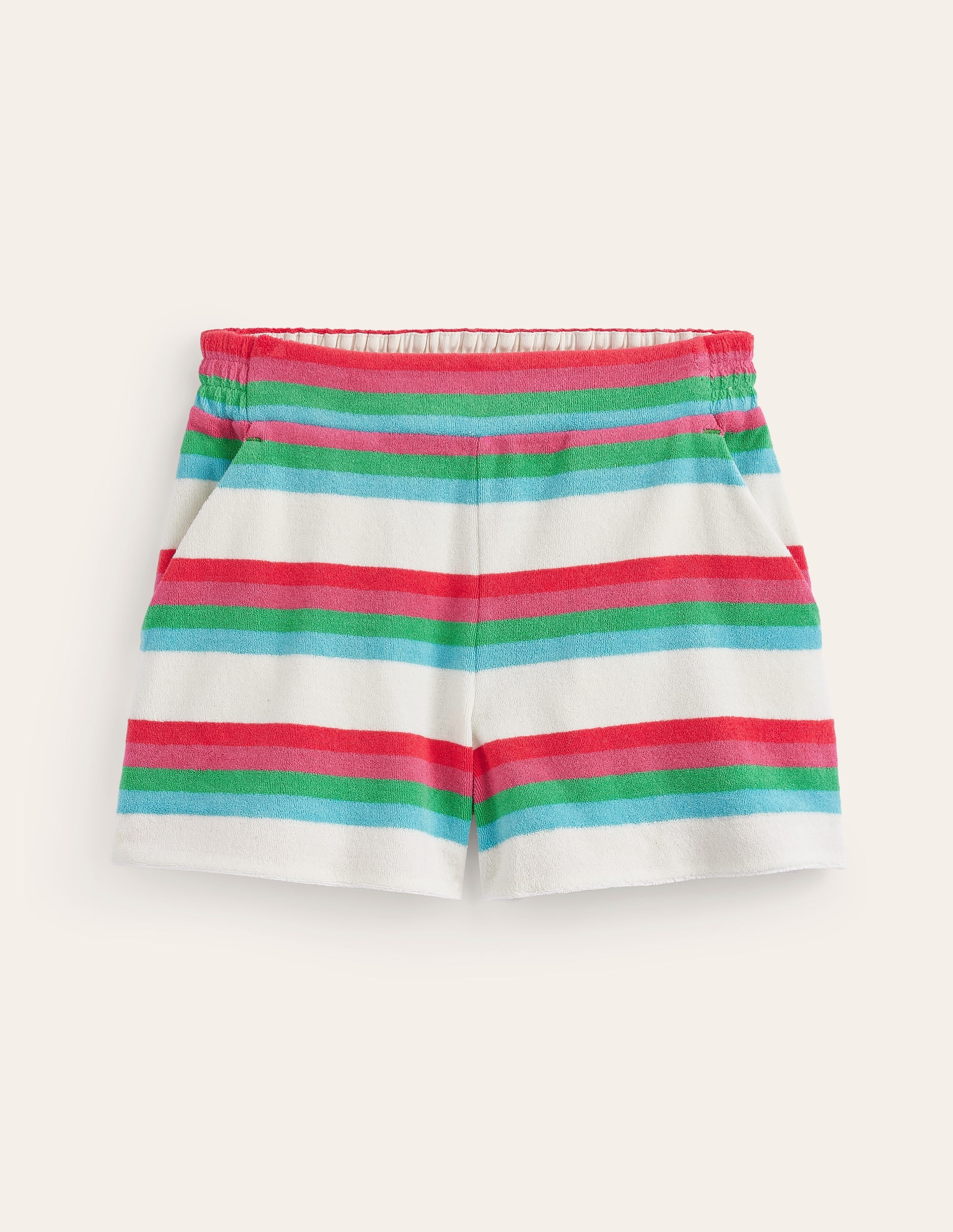 Towelling Shorts-Multi Stripe - Image 5