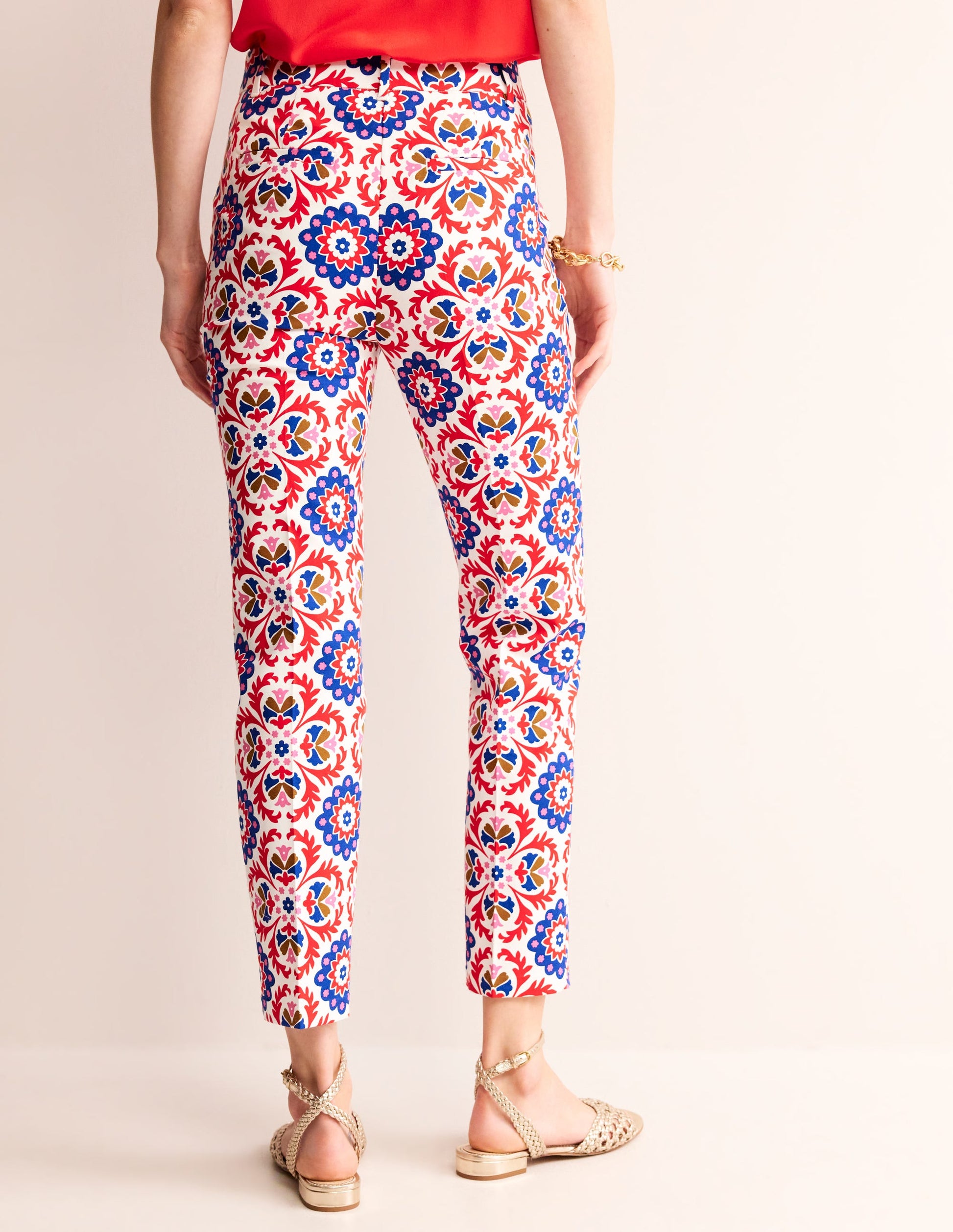 Highgate Sateen Trousers-Rubicondo, Mosaic Bloom-3