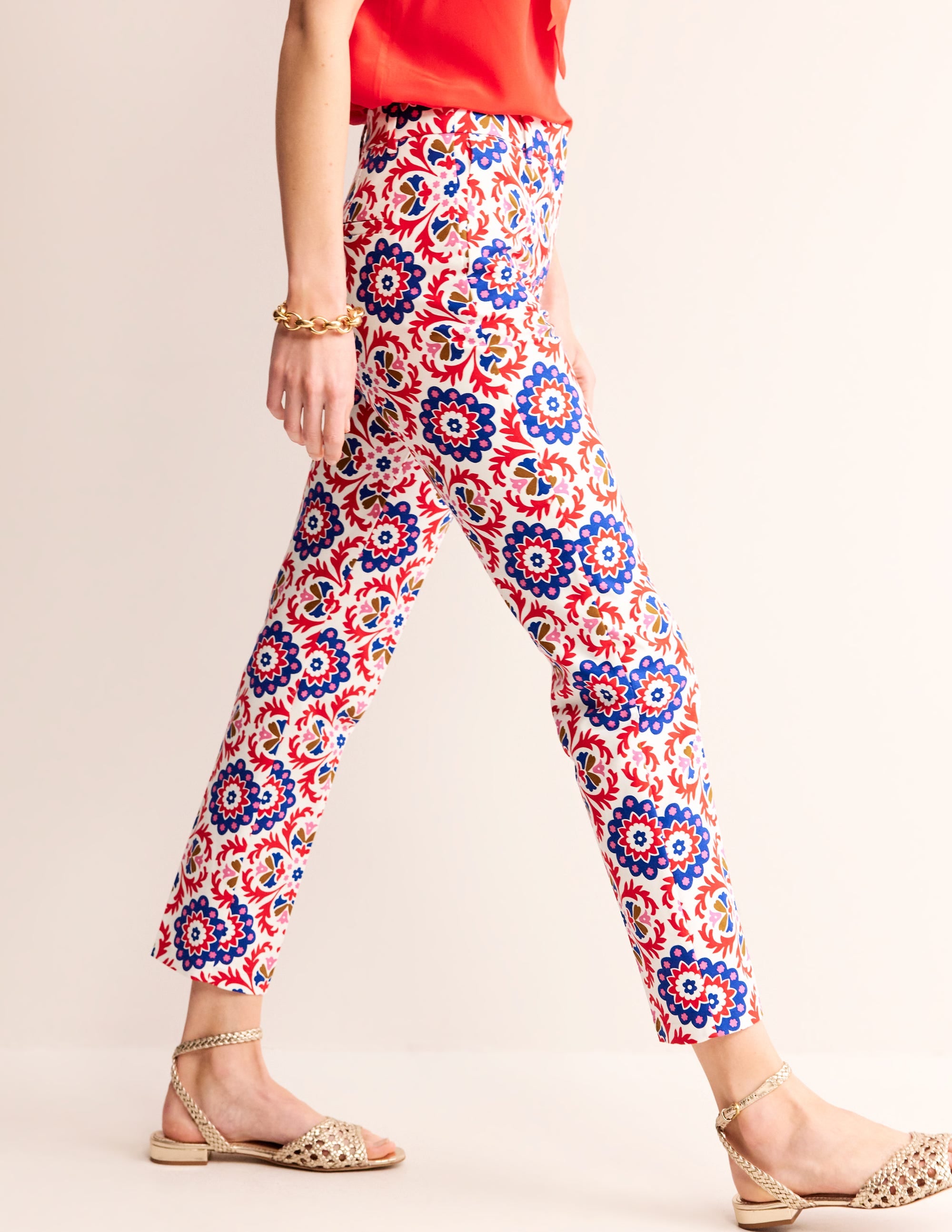 Highgate Sateen Trousers-Rubicondo, Mosaic Bloom - Image 4