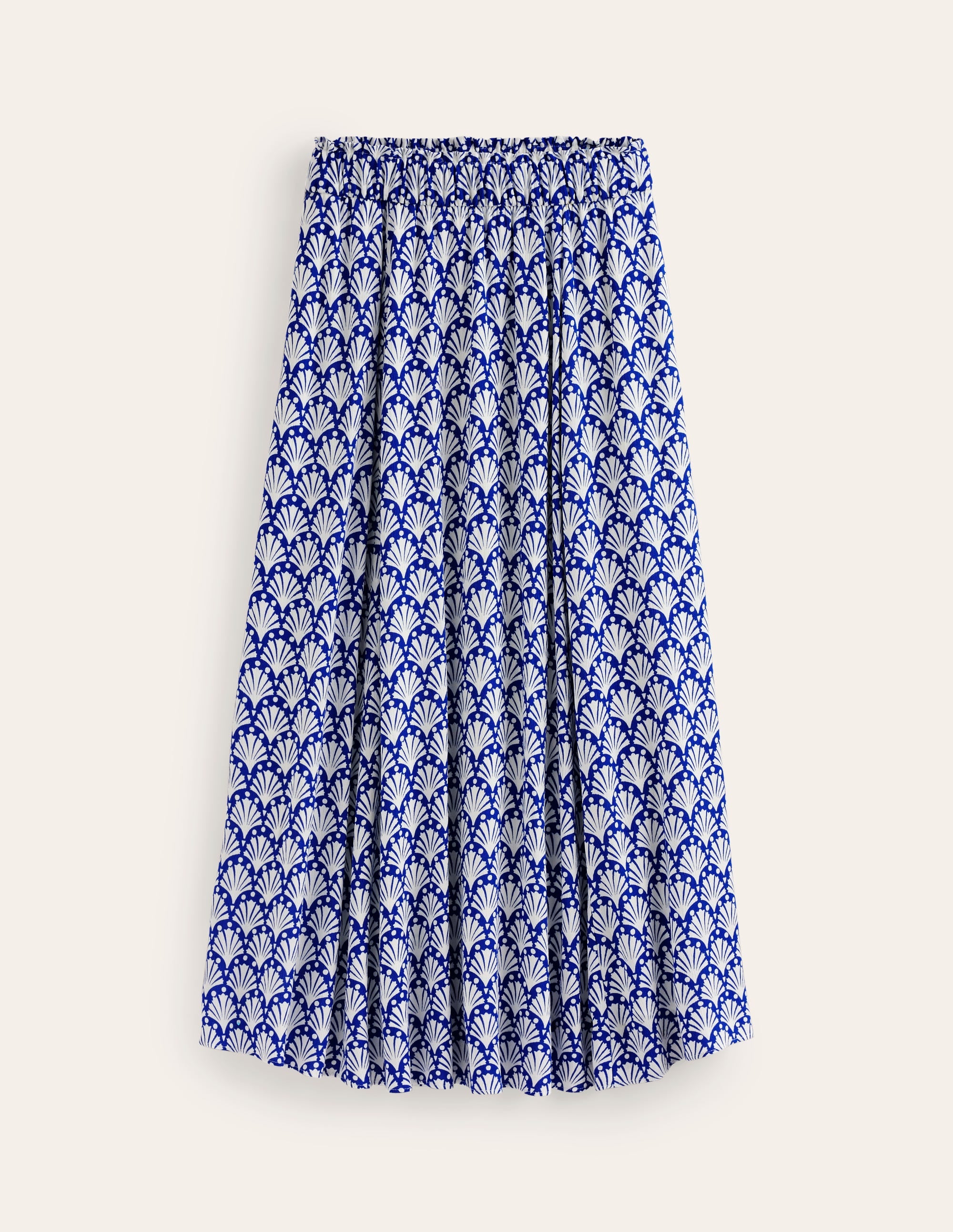 Crinkle Midi Skirt-Surf the Web, Ivory Shells - Image 5