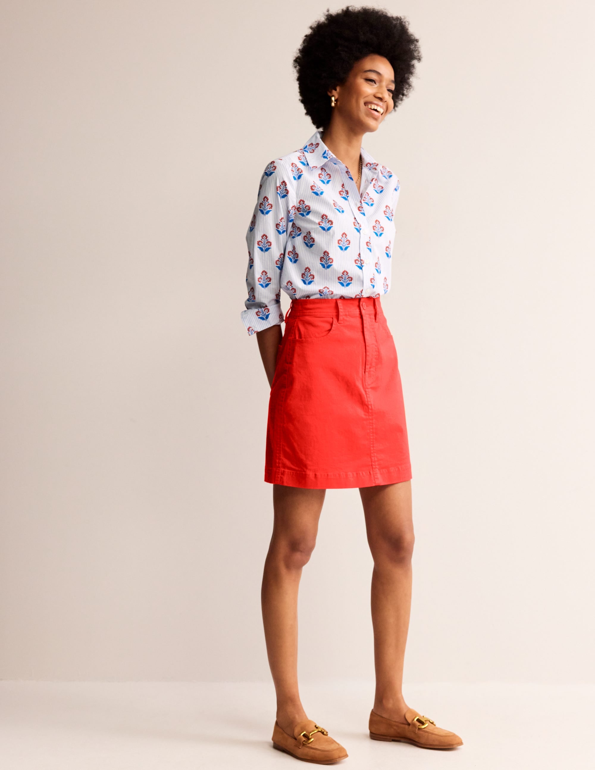 Nell Chino Skirt-Admiral - Image 1