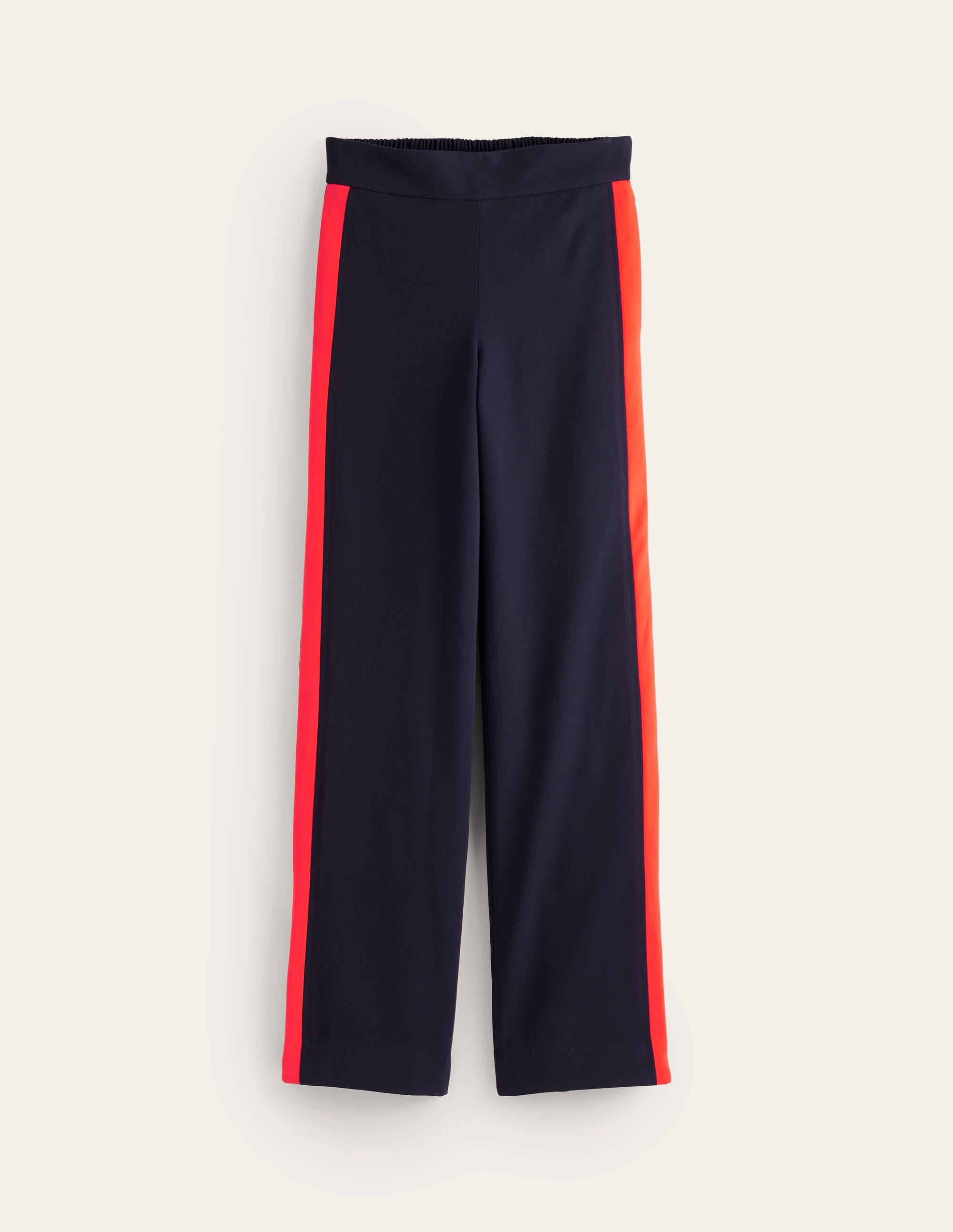 Pull On Side Stripe Trousers-Navy with Red Stripe - Image 5