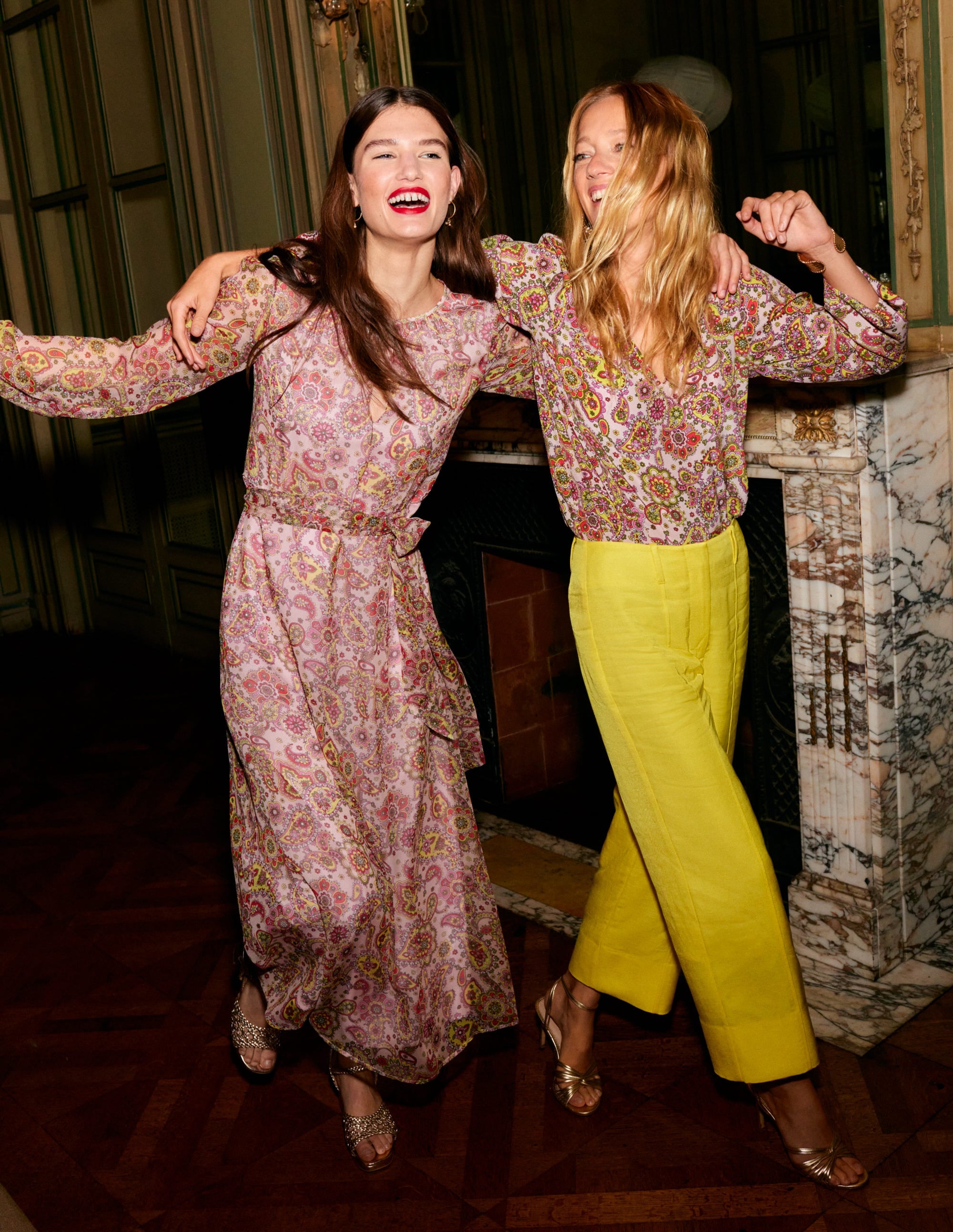 Cropped Twill Trousers-Vibrant Yellow - Image 5