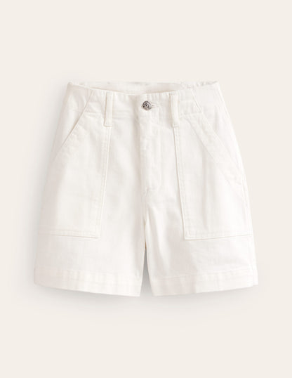 Kensington Casual Shorts-White-6