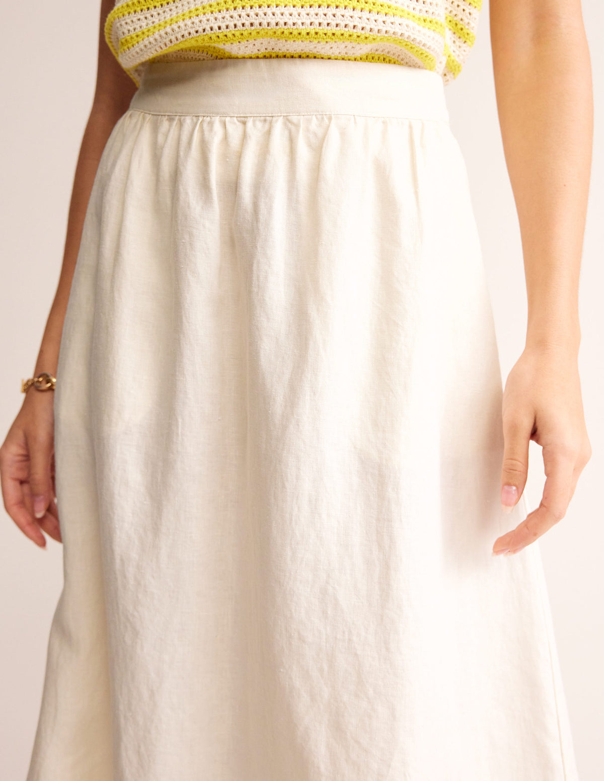 Florence Linen Skirt-Ecru - Image 2