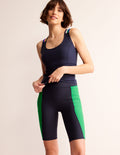 Colour Block Shorts-Navy Colourblock