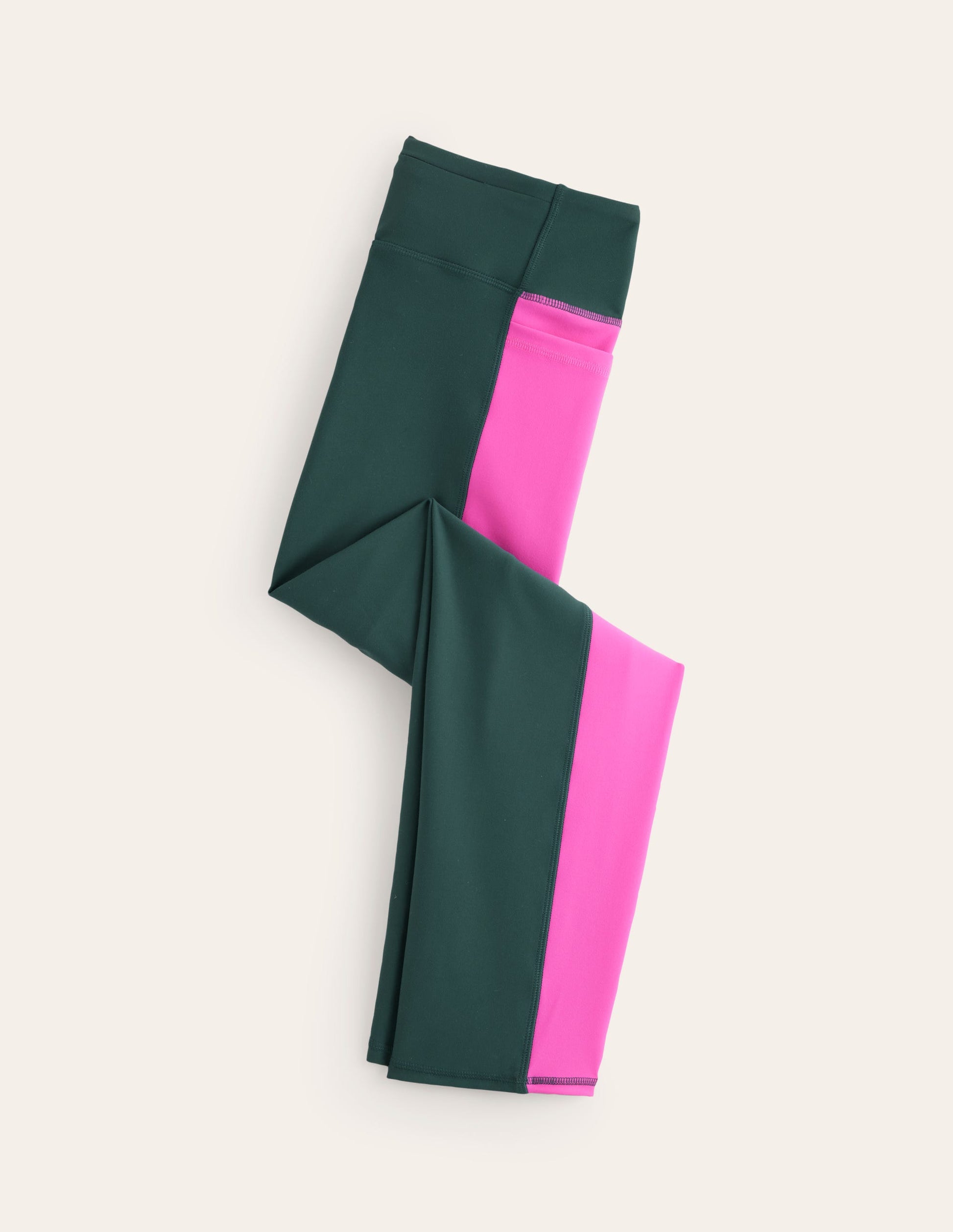 Colour Block 7/8 Leggings-Green/Pink Colourblock-5