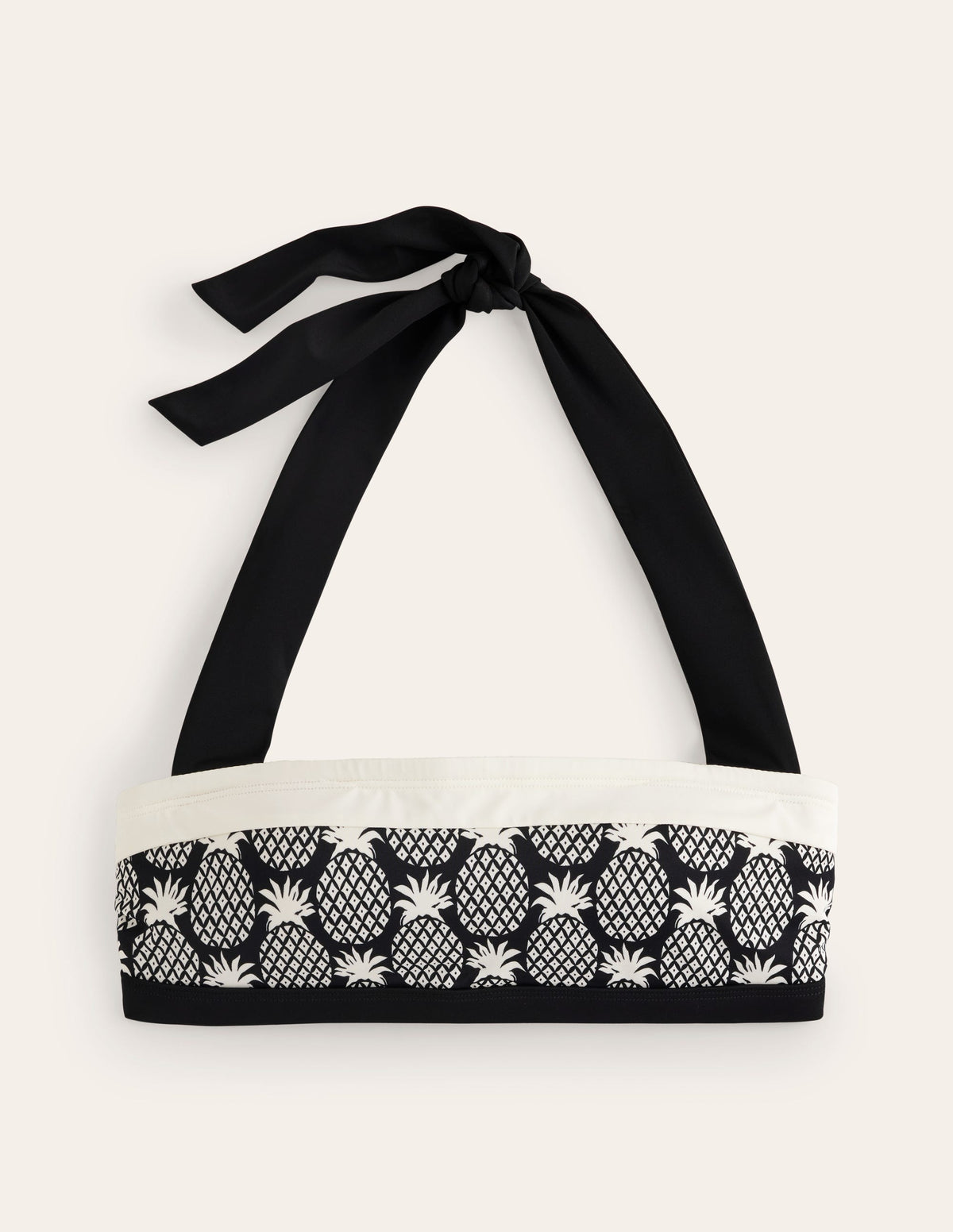 Santorini Bikini Top-Black, Pineapple Geo - Image 5