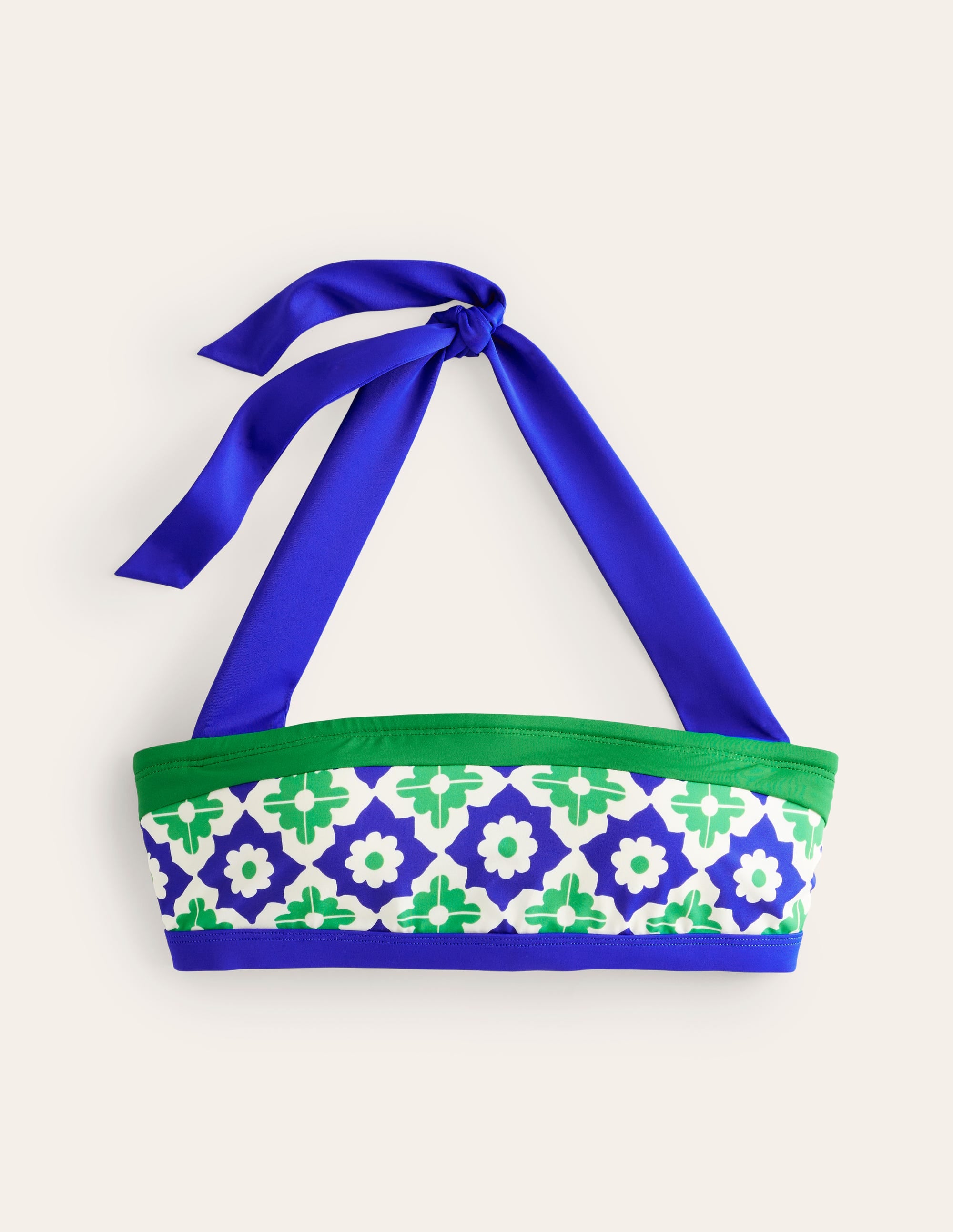 Santorini Bikini Top-Surf The Web, Geometric Stamp - Image 5