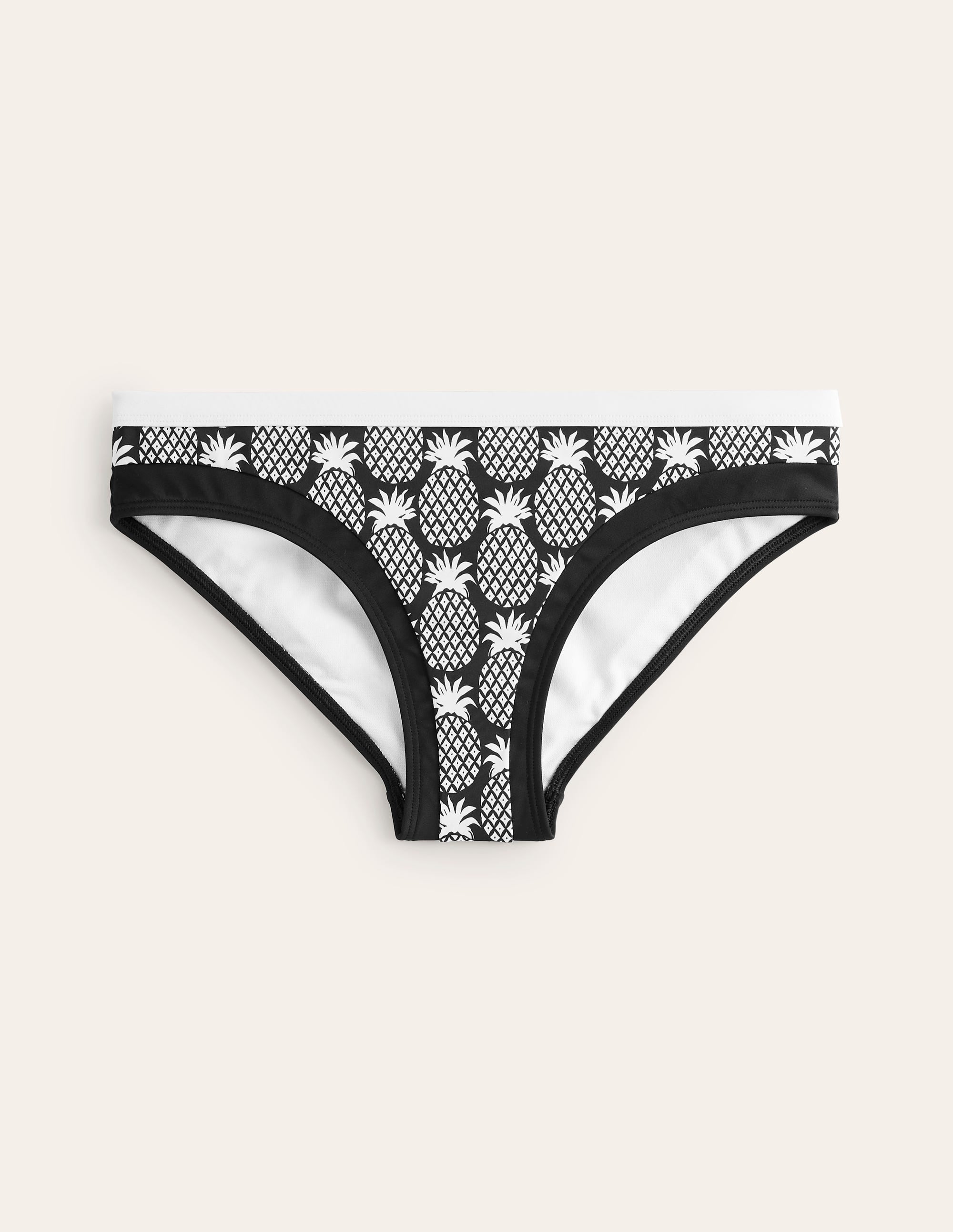 Santorini Bikini Bottoms-Black, Pineapple Geo - Image 5