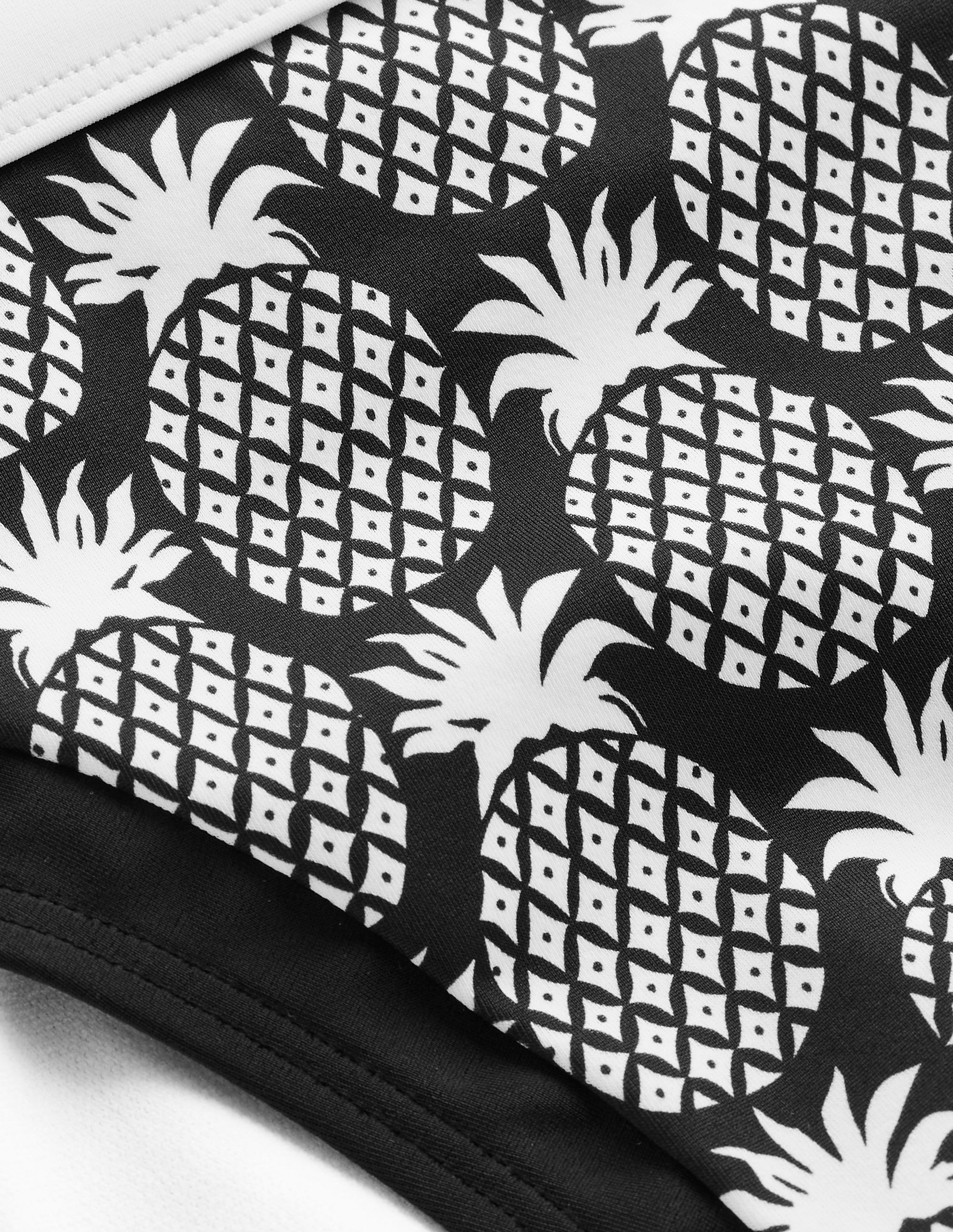 Santorini Bikini Bottoms-Black, Pineapple Geo - Image 6