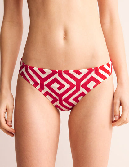 Classic Bikini Bottoms-Flame Scarlet, Maze-4