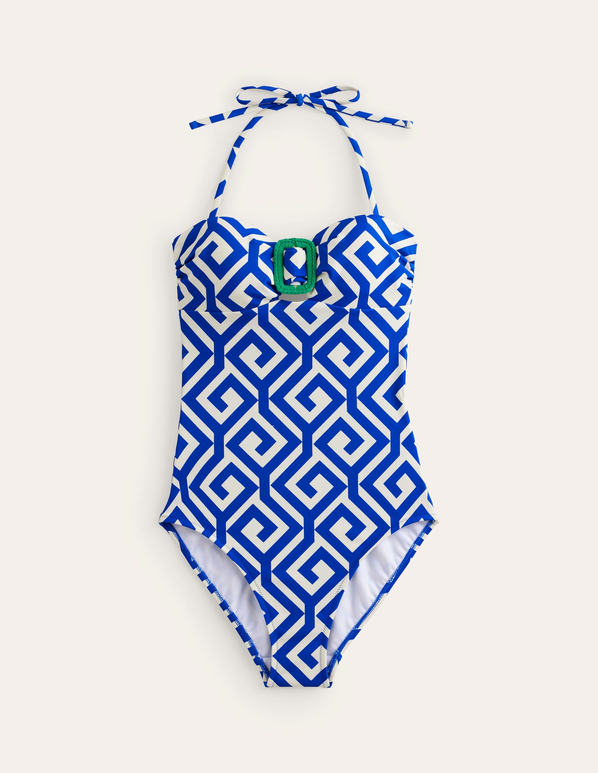 Taormina Bandeau Swimsuit-Surf The Web, Maze - Image 5