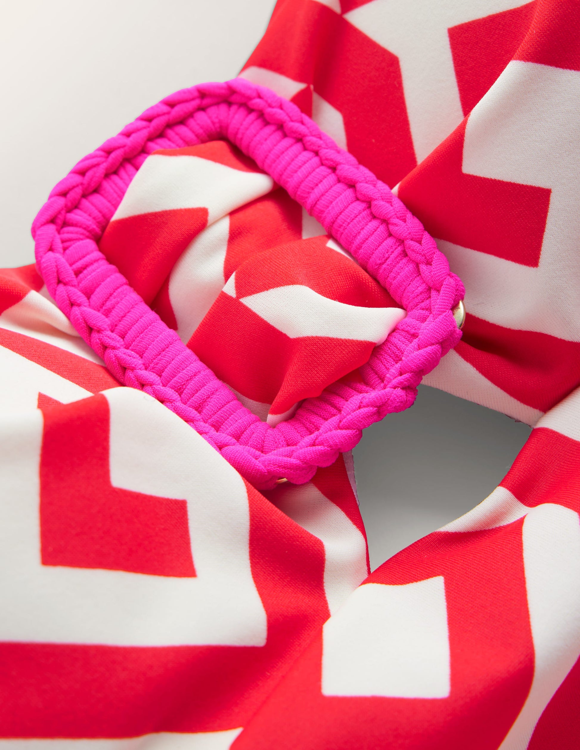 Taormina Bandeau Swimsuit-Flame Scarlet, Maze-6