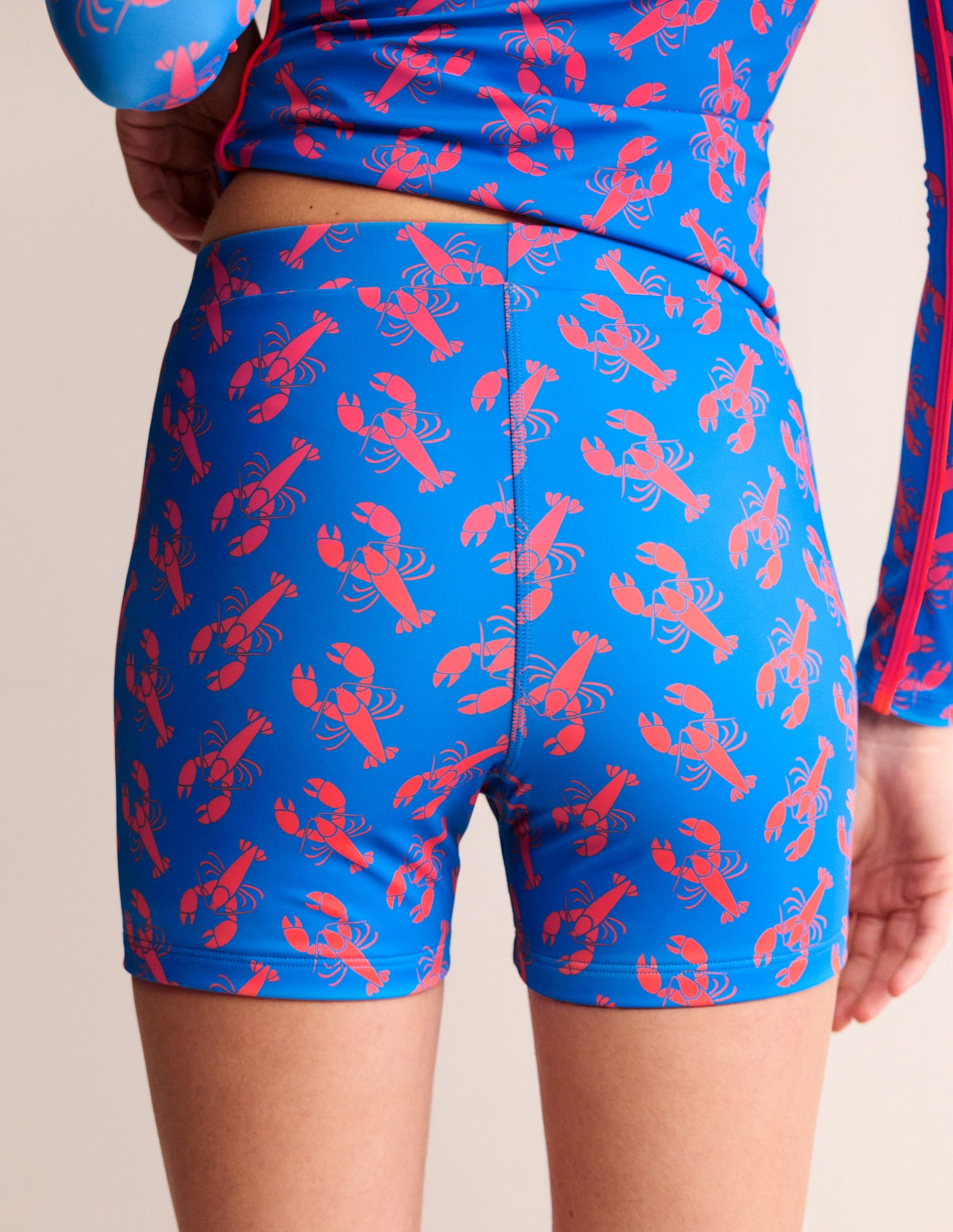 Swim Cycling Shorts-Indigo Bunting, Lobster-3