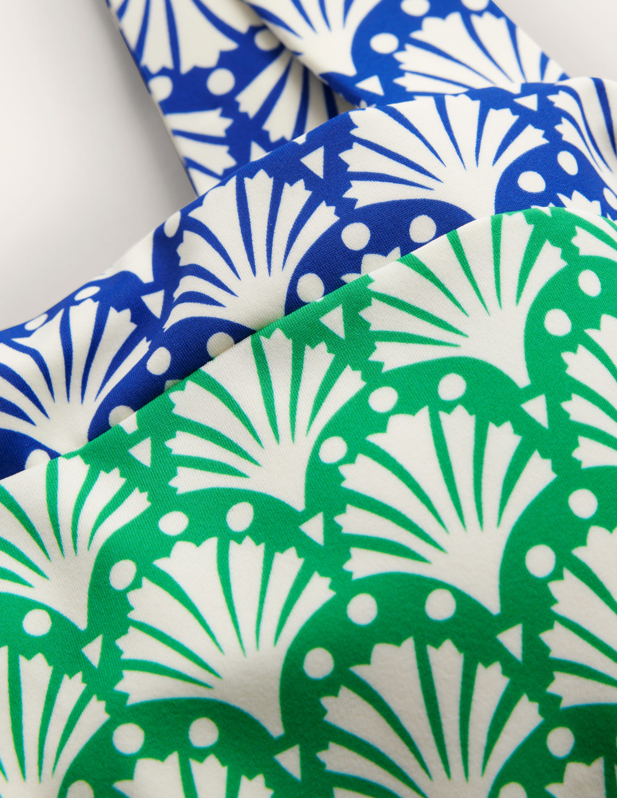 Square Neck Panel Swimsuit-Green Tambourine, Shells - Image 6