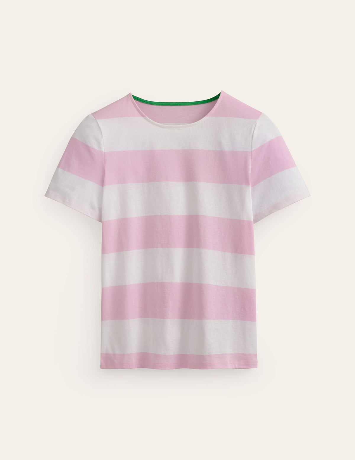 Bea Short Sleeve Breton-Pink Wide Stripe - Image 5