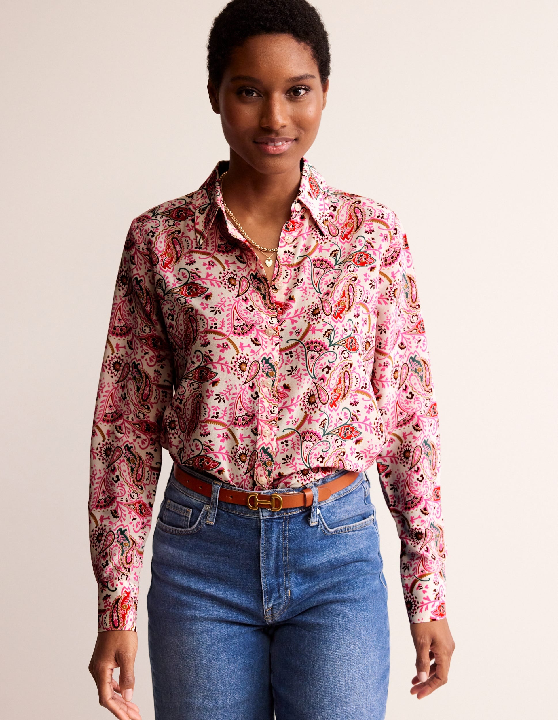 Sienna Silk Shirt-Ivory, Fantastical-4