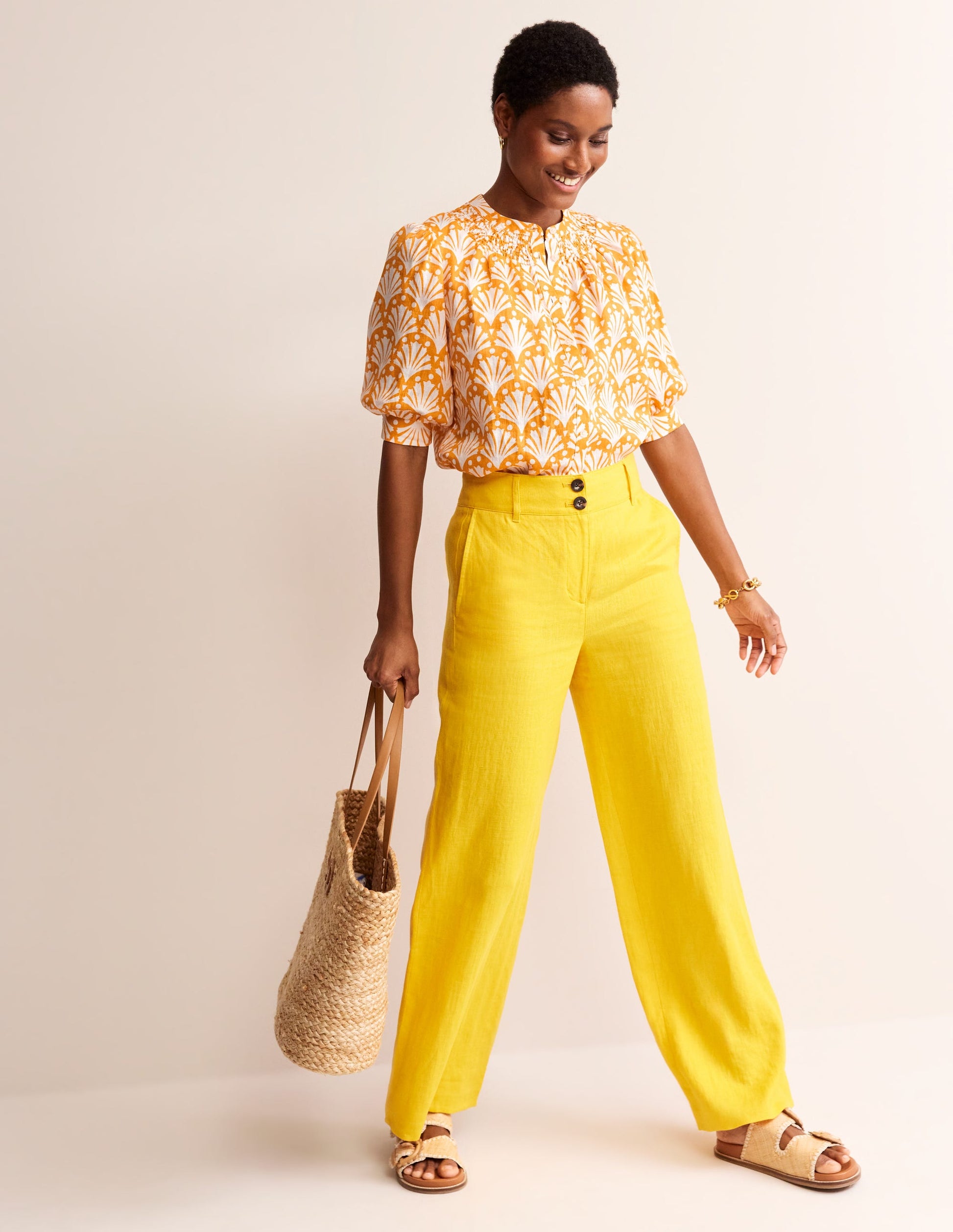 Ada Linen Top-Artisan Gold, Shells-4