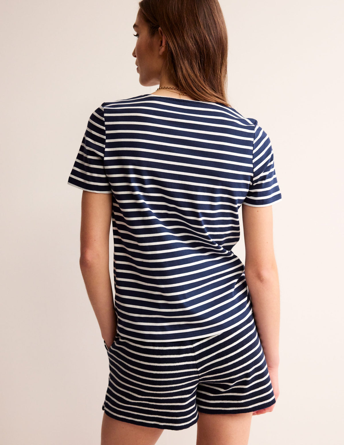 Crochet T-shirt-Navy, Ivory Lemons-3