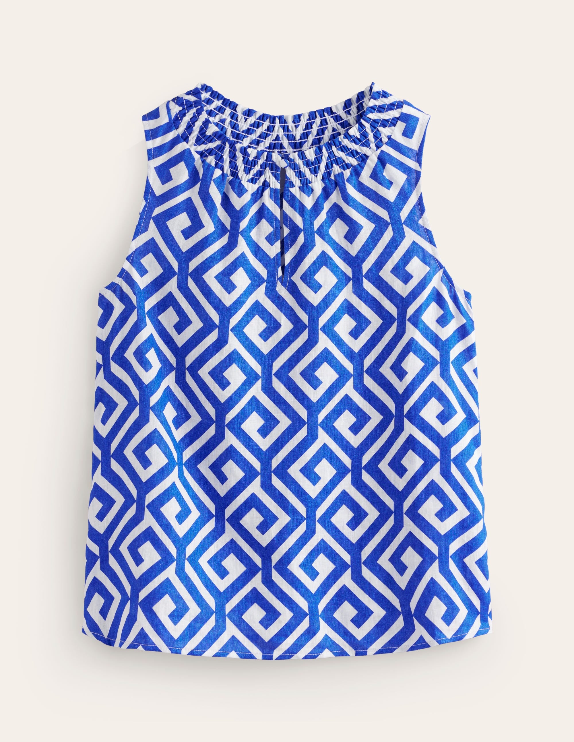 Georgia Linen Sleeveless Top-Surf the Web, Maze - Image 5