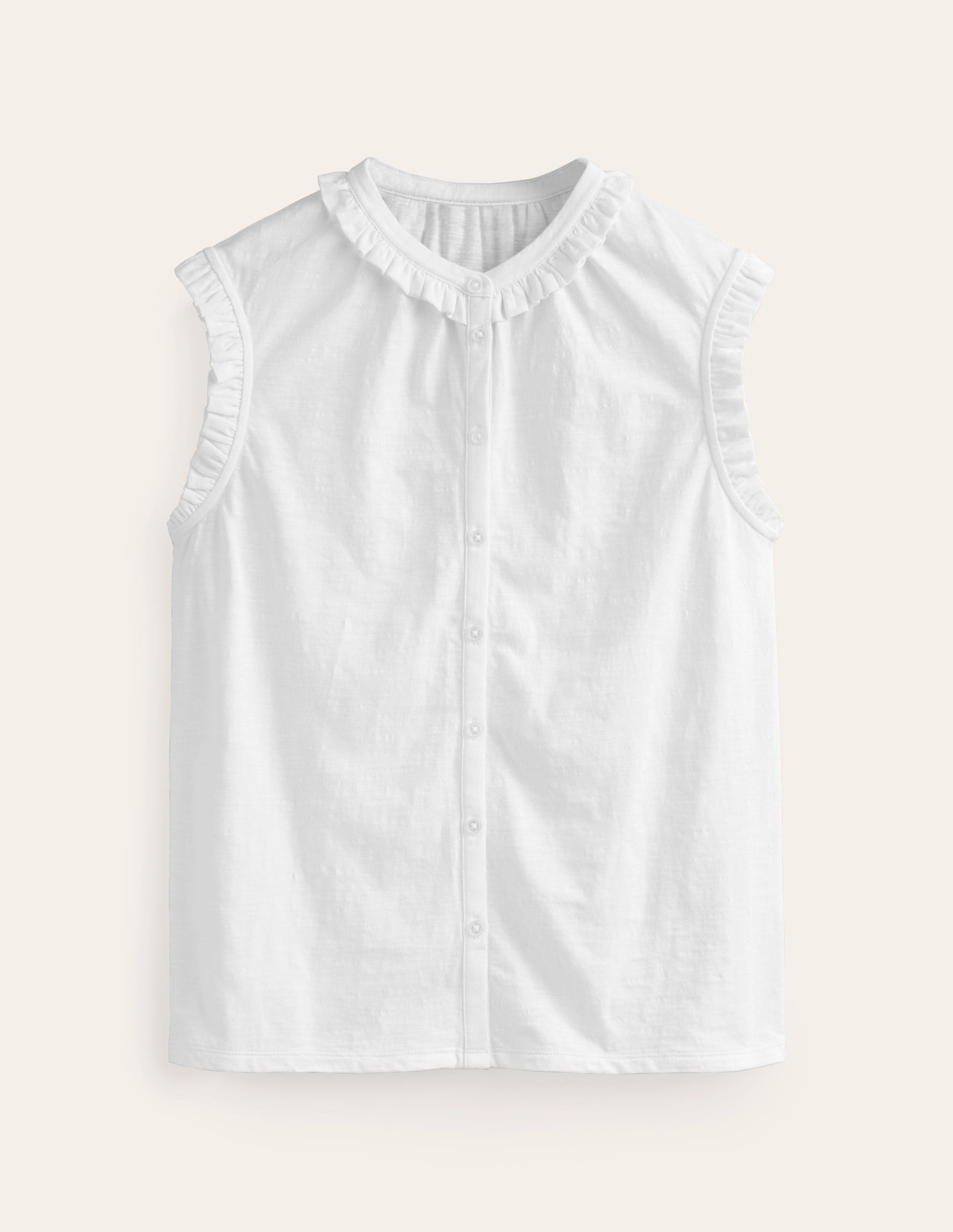 Olive Sleeveless Shirt-White-5