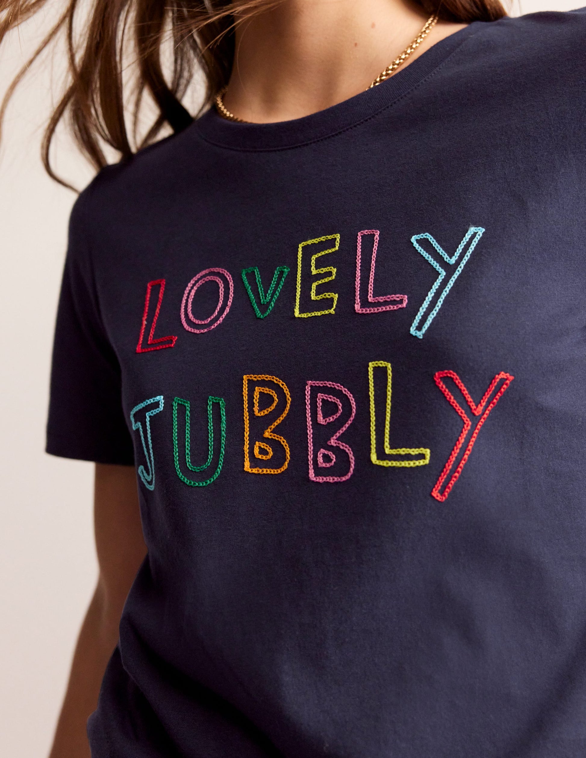 Rosa Embroidered T-Shirt-Lovely Jubbly-2