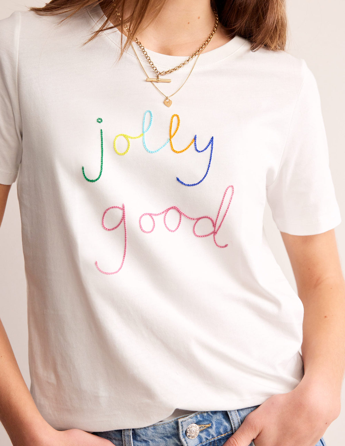 Rosa Embroidered T-Shirt-Jolly Good-2