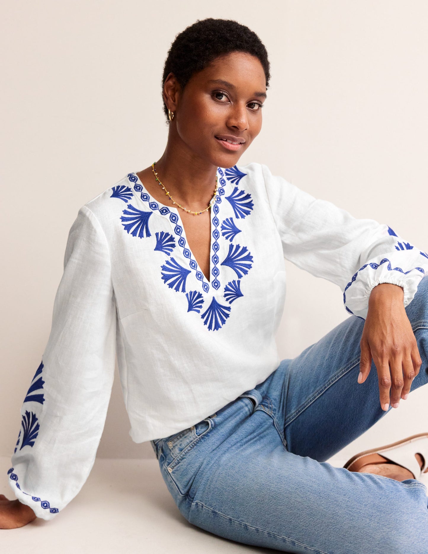 Bonnie Linen Top-Surf the Web, Shells