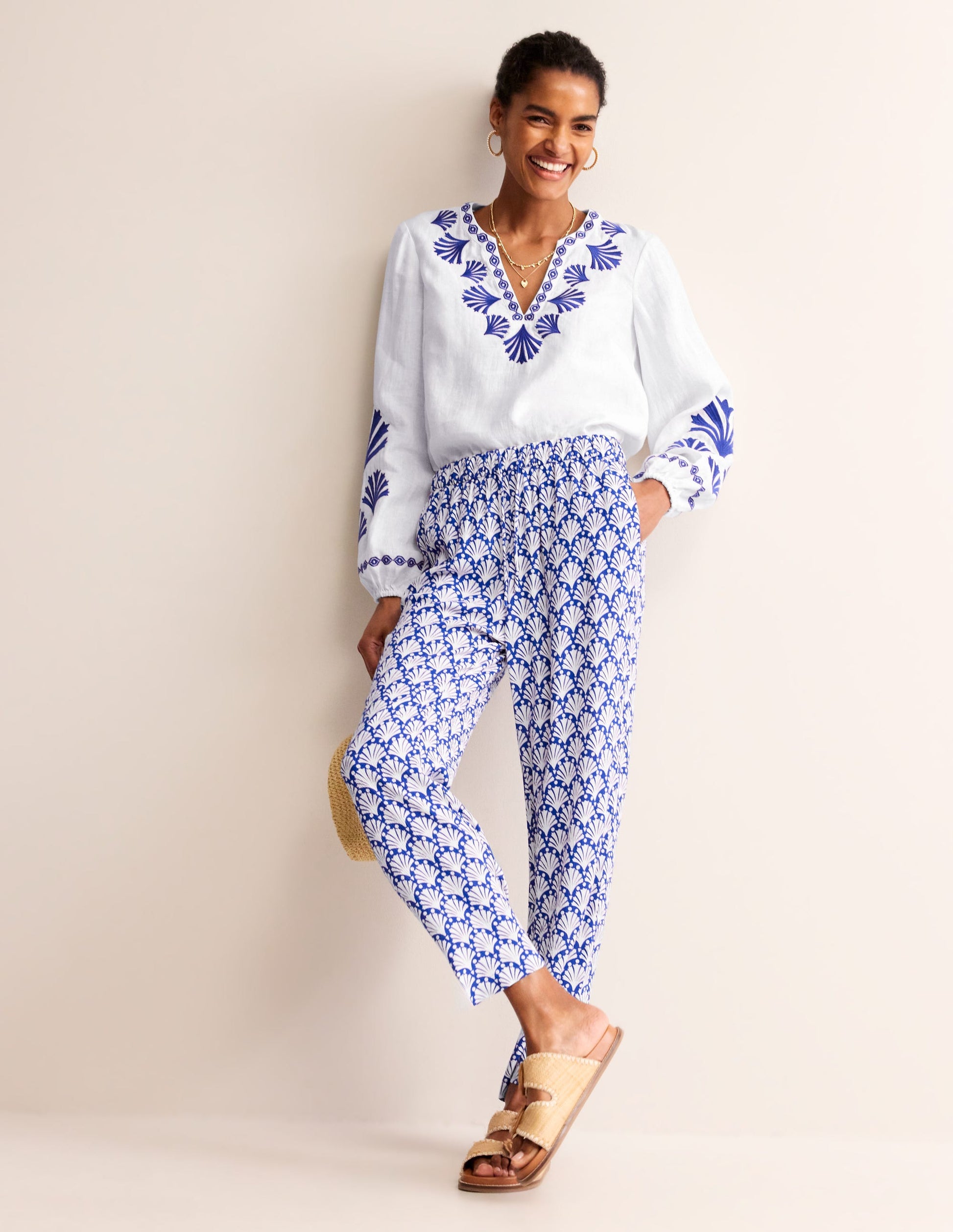 Bonnie Linen Top-Surf the Web, Shells-5