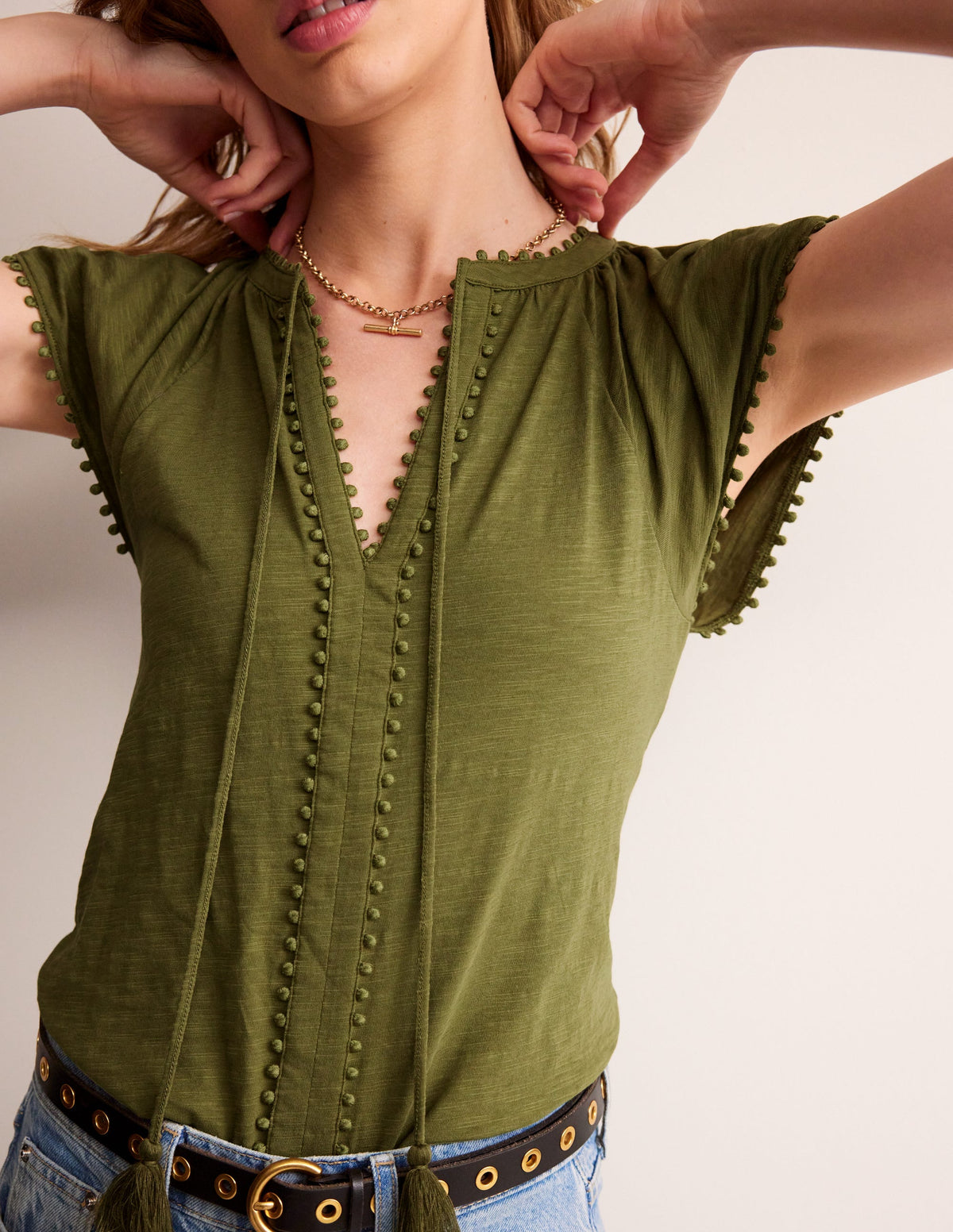 Millie Trim Detail Top-Mayfly - Image 2