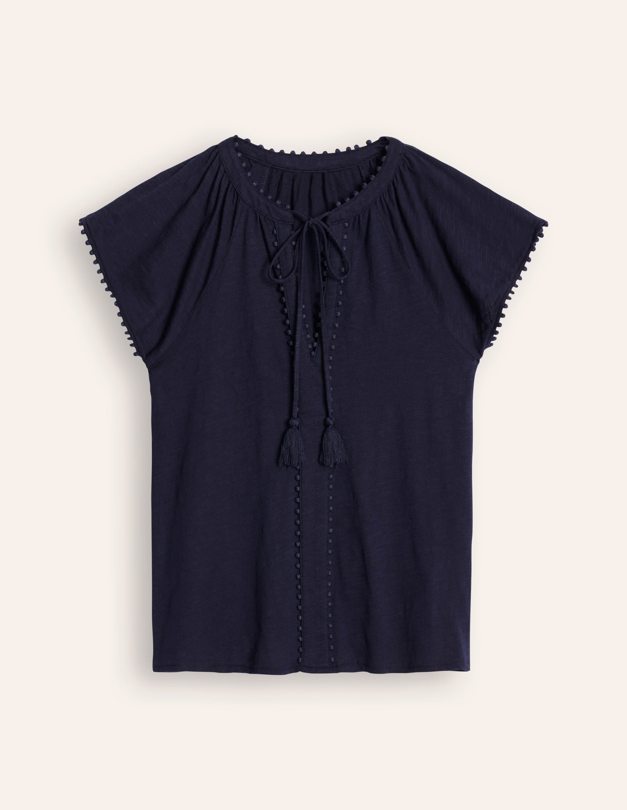 Millie Trim Detail Top-Navy - Image 5