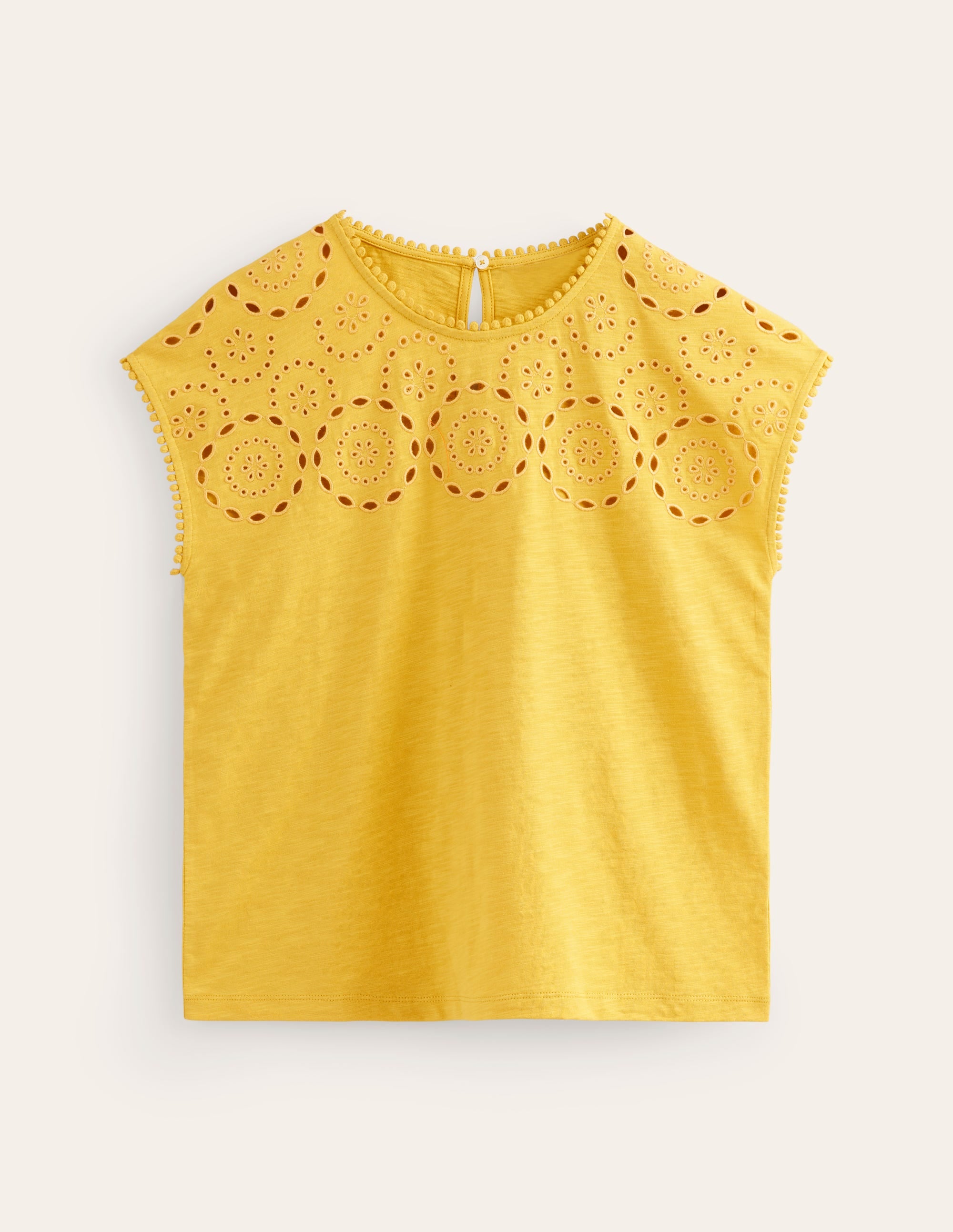 Sasha Broderie T-Shirt-Ceylon Yellow - Image 6